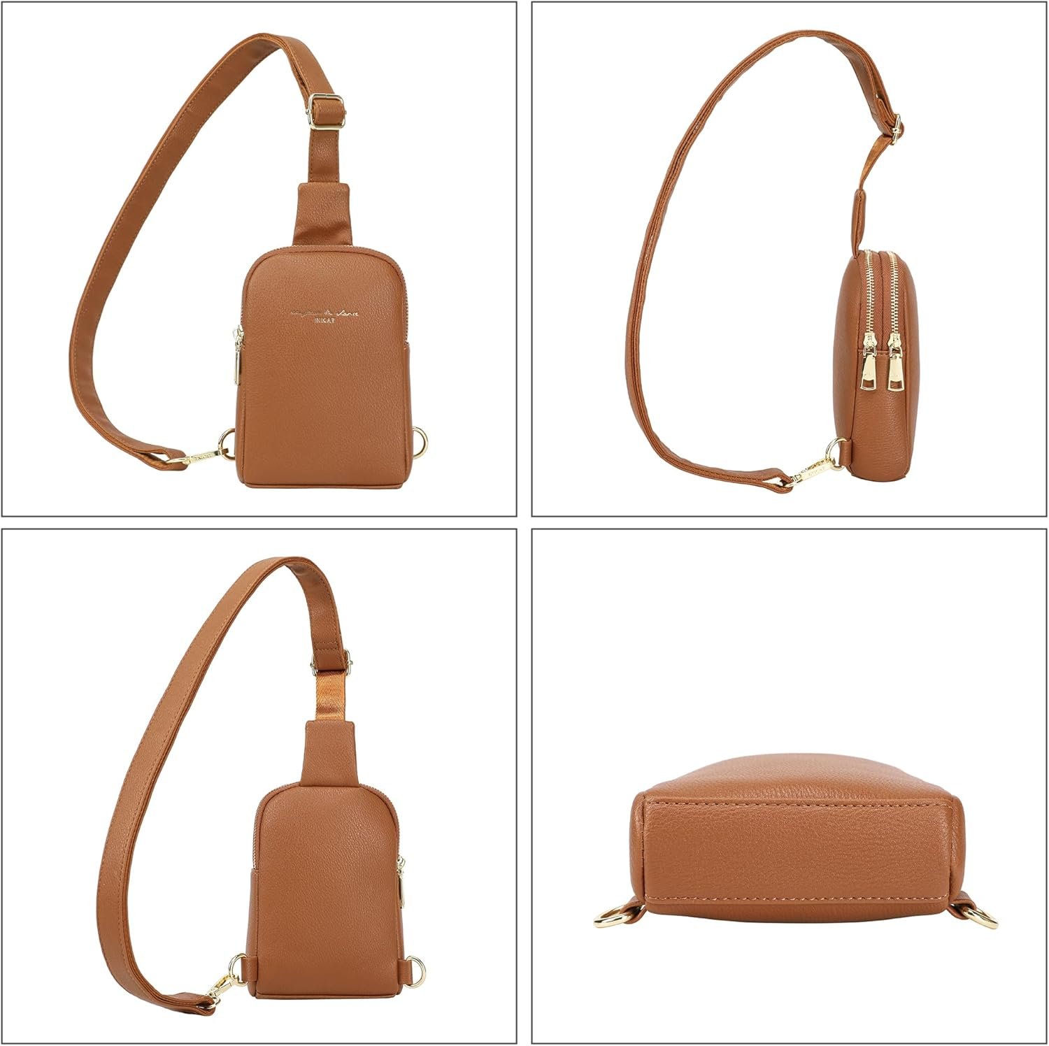 INICAT Small Sling Bag for Women Everyday & Travel Crossbody Bags Lightweight Cross Body Purses Vegan Leather - Image 7