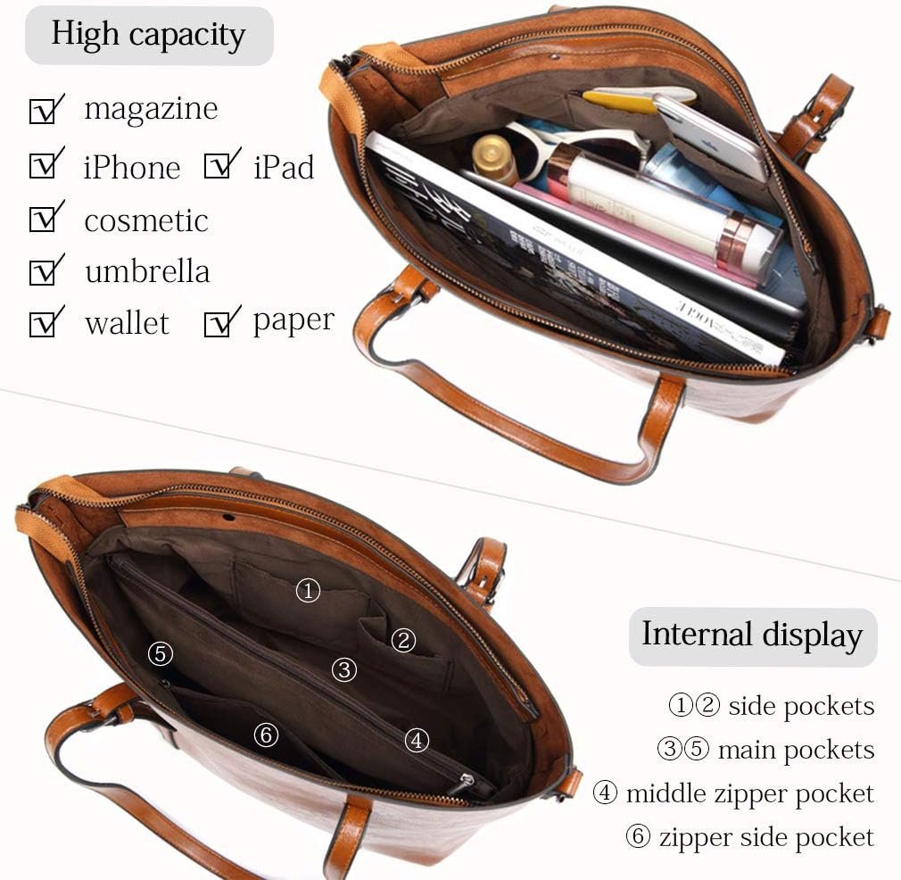 Pahajim Womens PU Leather Purses and Handbags Top Handle Satchel Bags Tote Bags Tote Purses for Women - Image 5