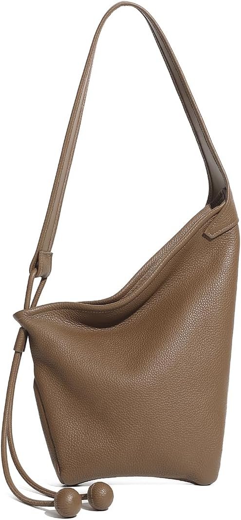 Hobo Bags for Women, Leather Tote Bag, Slouchy Shoulder Purse, Crossbody Handbags with Adjustable Strap