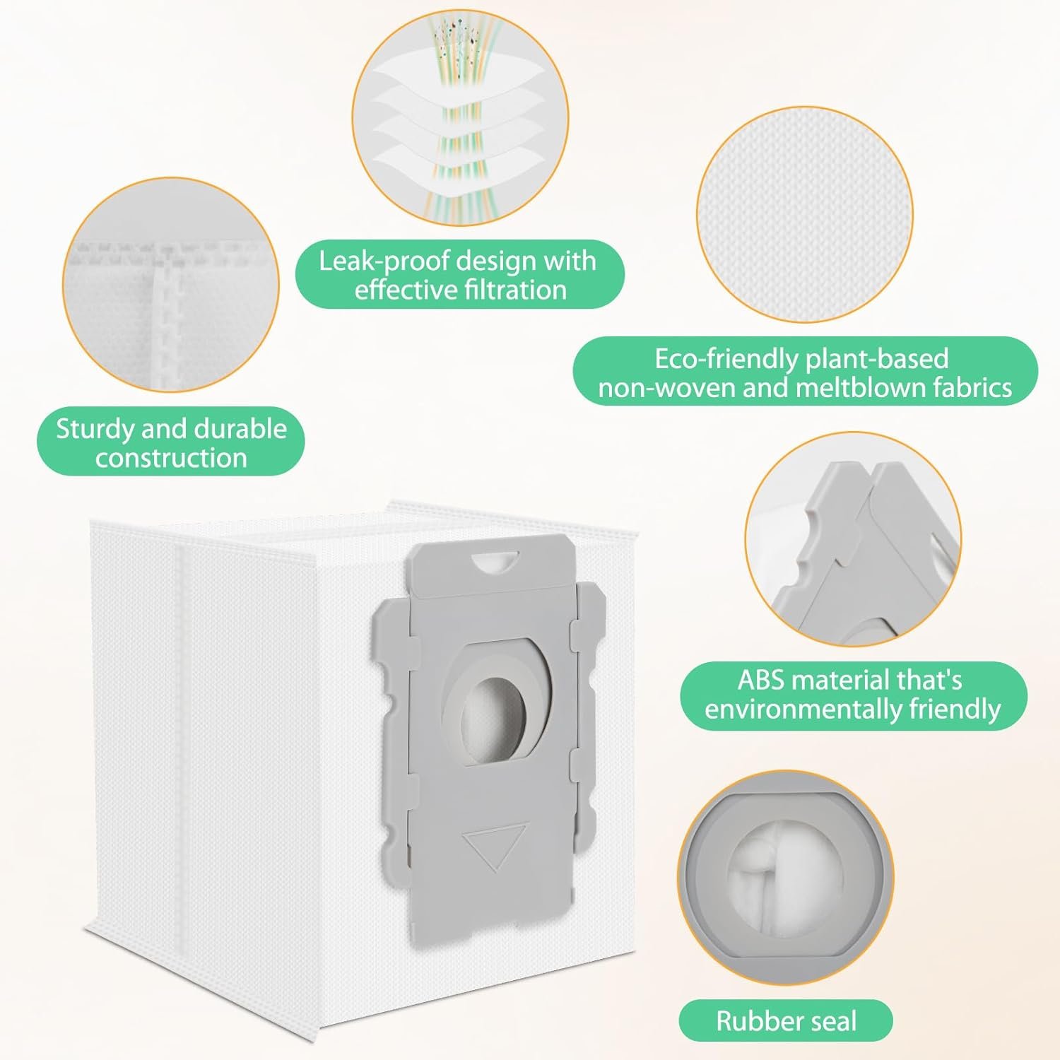 20 Pack High Capacity Vacuum Bags – Compatible with iRobot Roomba i & j Series, s9+ & Combo Models – Premium Replacement Dirt Disposal Bags for i7+, j7+, s9+, and More - Image 2