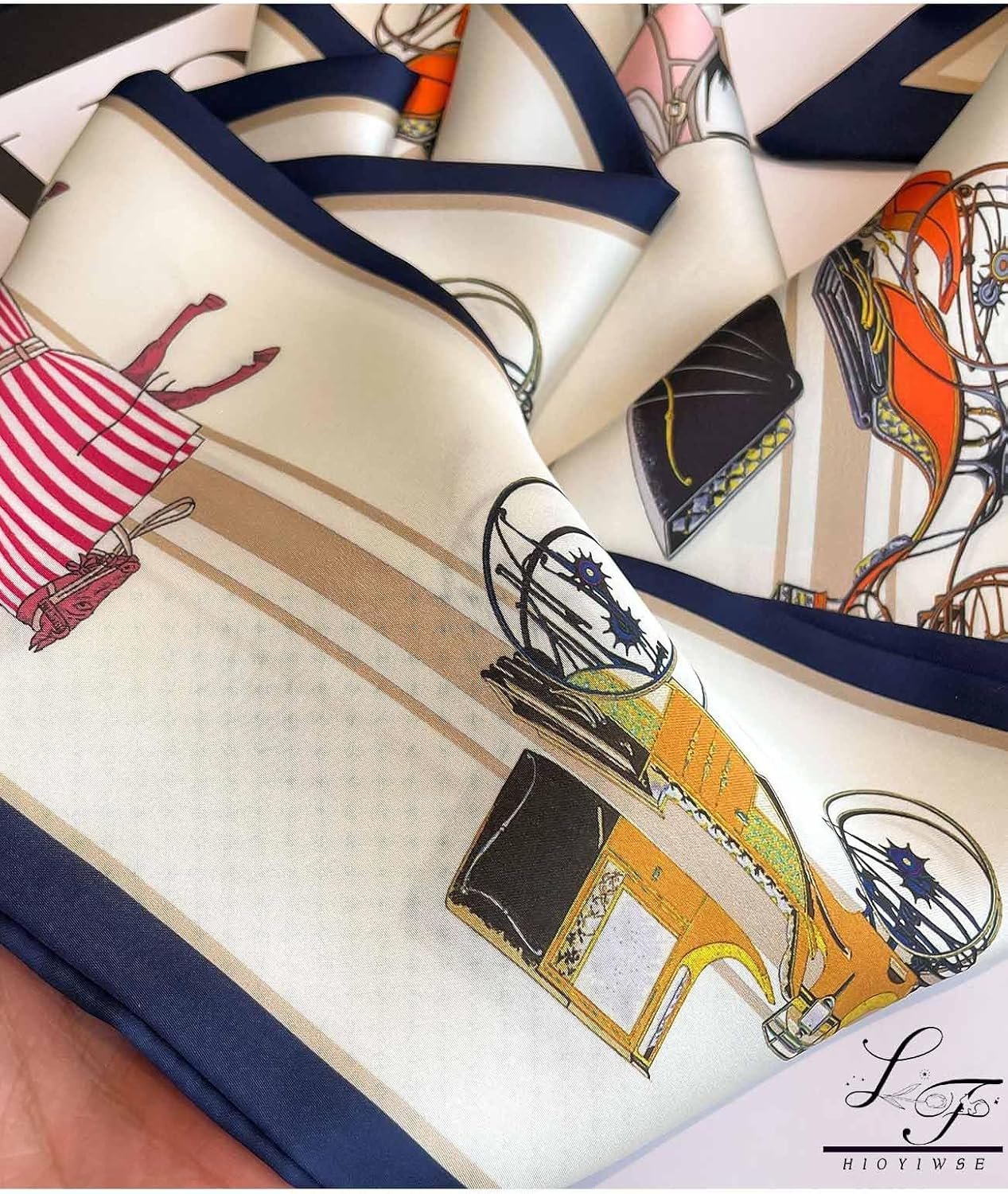 Head Scarf Hair Neck Scarves For Women Purse Bag Scarfs For Handbags Silky Long Thin Satin Headscarf Fashion - Image 2