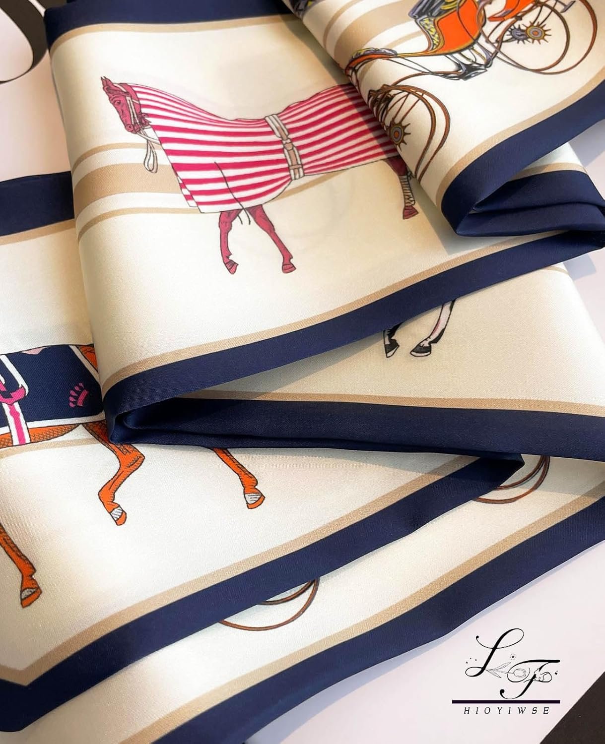 Head Scarf Hair Neck Scarves For Women Purse Bag Scarfs For Handbags Silky Long Thin Satin Headscarf Fashion - Image 4