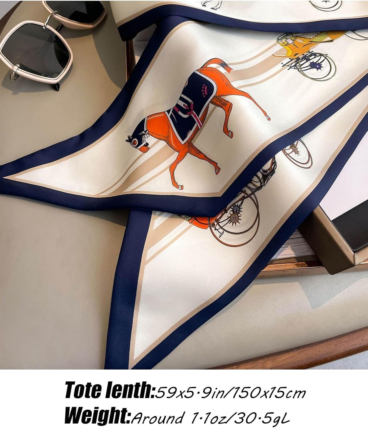 Head Scarf Hair Neck Scarves For Women Purse Bag Scarfs For Handbags Silky Long Thin Satin Headscarf Fashion - Image 3