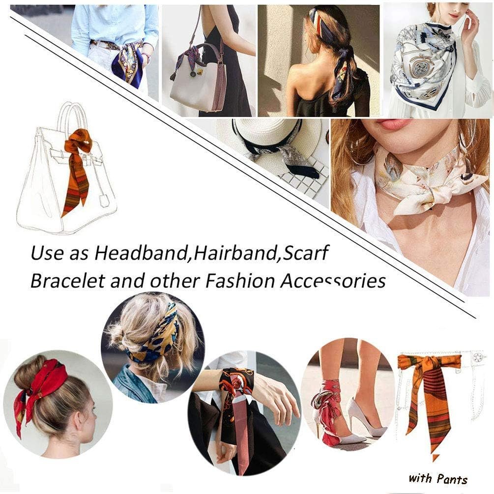 kcctoo 2/6/10Pack Scarf Bags for Women Handbag Scarfs Band Hair Neck Scarves Fashion Gifts - Image 6