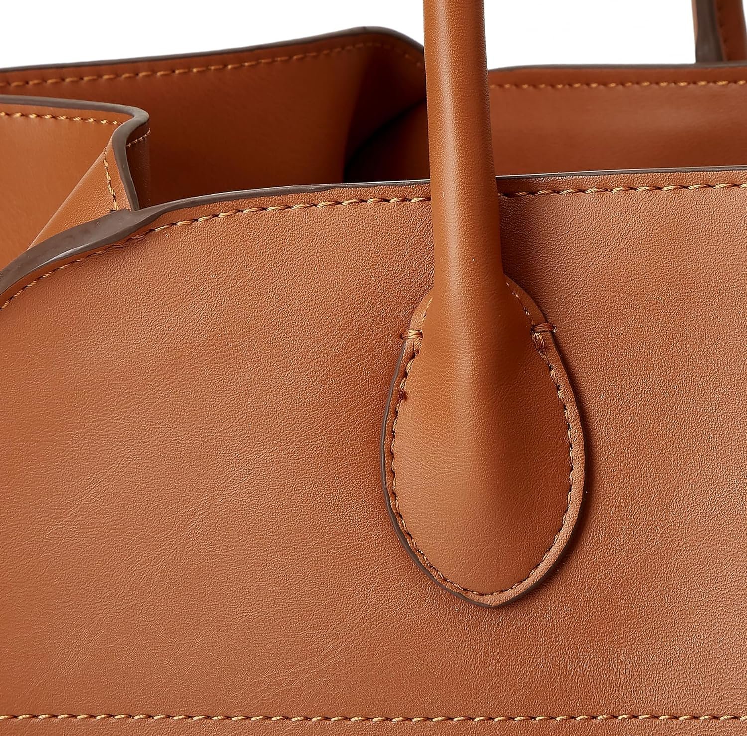 Vegan Leather Tote Bags for Women Large Tote Retro Top-handle Bag Trendy Work Bag PU Leather Purses - Image 5