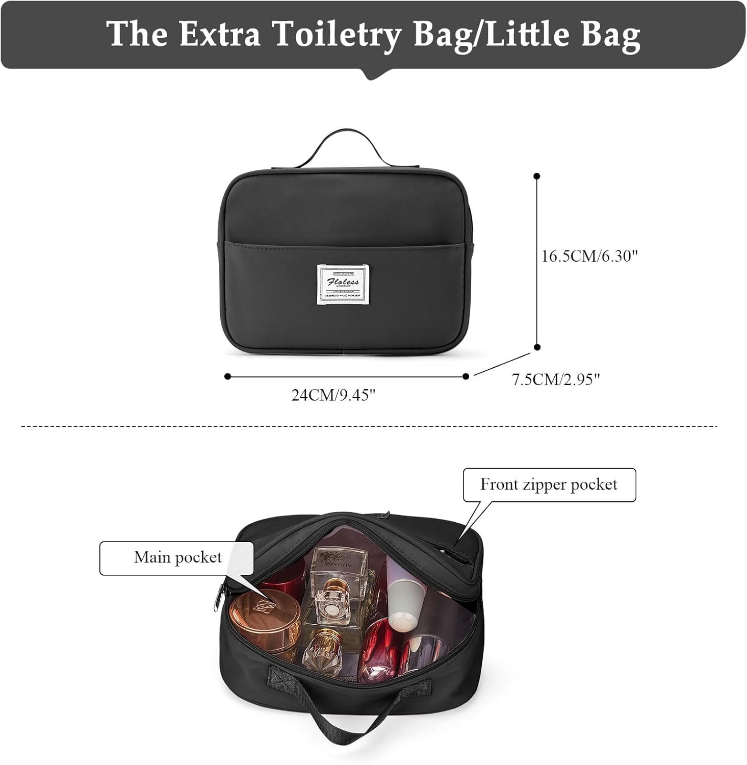 Weekender Bags for Women,Personal Item Travel Bag with Shoes Compartment,Overnight Travel Duffel Bag with Toiletry Bag - Image 9