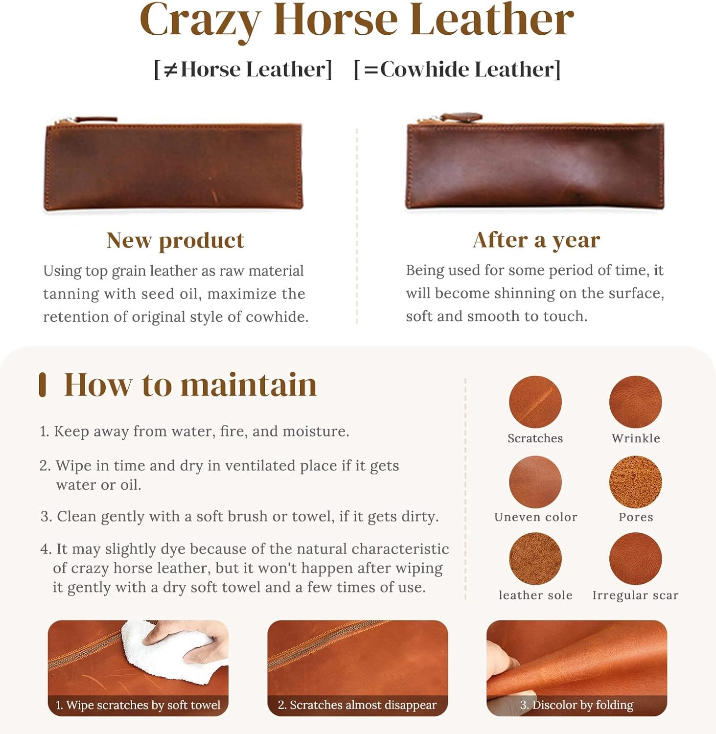 S-ZONE Genuine Leather Tote Bag for Women with Purse Organizer Large Shoulder Handbags Work - Image 8