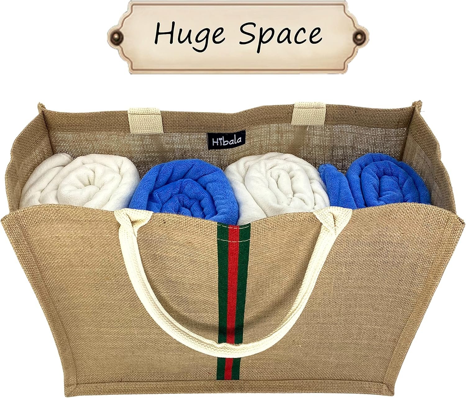 Hibala Woven Large Beach Bag Straw Beach Tote Handmade Weaving Shoulder Tassel Bag Handbag - Image 4