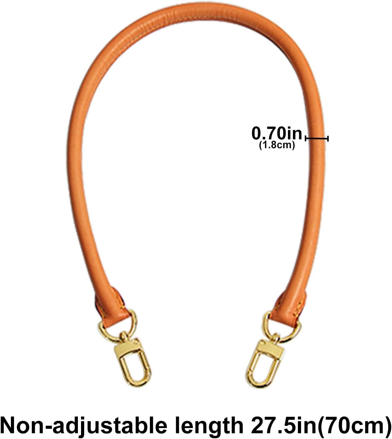 jiesinlov 27.5inches Vachetta Leather Shoulder Rolled Strap Replacement,Bags Strap for Soft Lucky Speedy 25 30 Handbags (Deep Beeswax) - Image 3