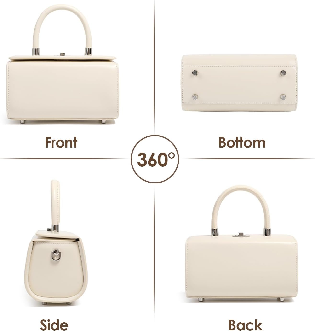 Leather Shoulder Bag for Women, Genuine Leather Crossbody Purses,Evening Bag with Adjustable Straps - Image 7