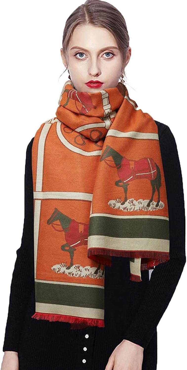 EXTREE Scarfs for Women Pashmina Silky Shawl Wrap for Evening Dressing Blanket Open Front Poncho Cape - Image 5