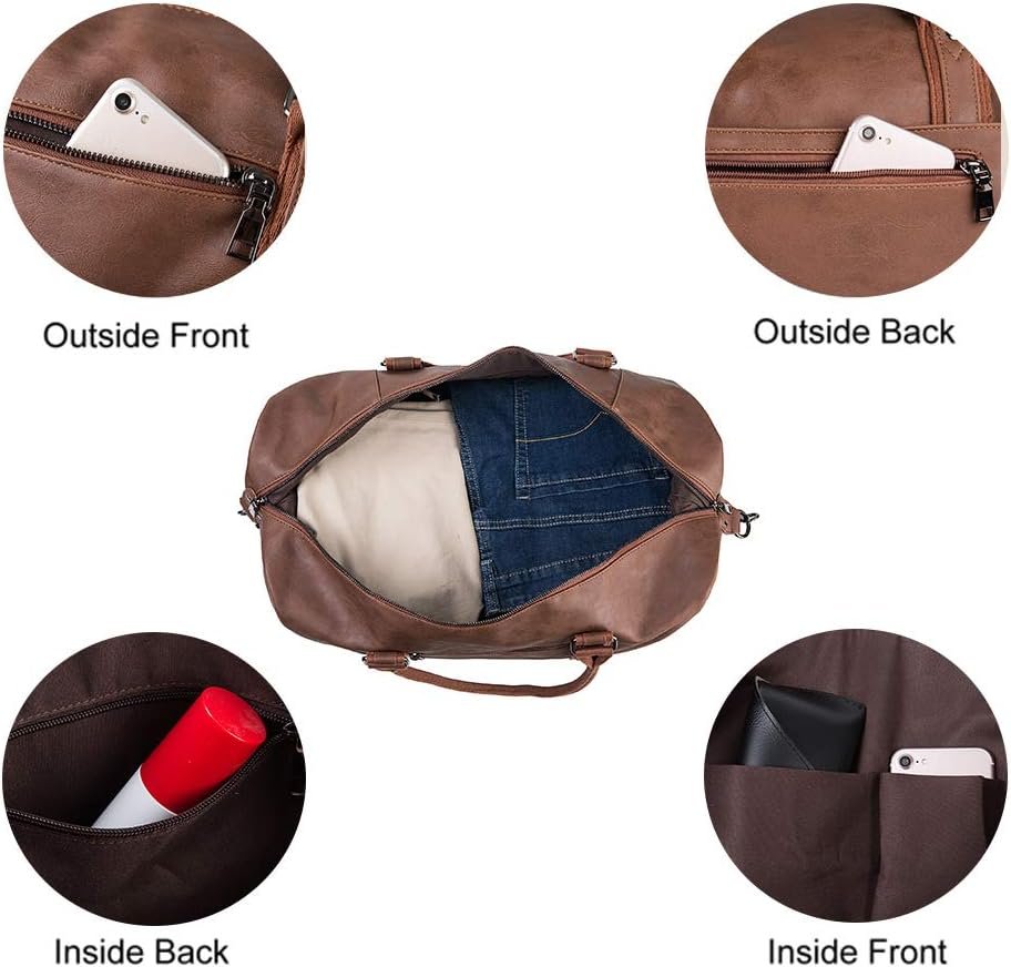 Weekender Overnight Bag Carry On Bag Travel Bag with Shoe Pouch - Image 4