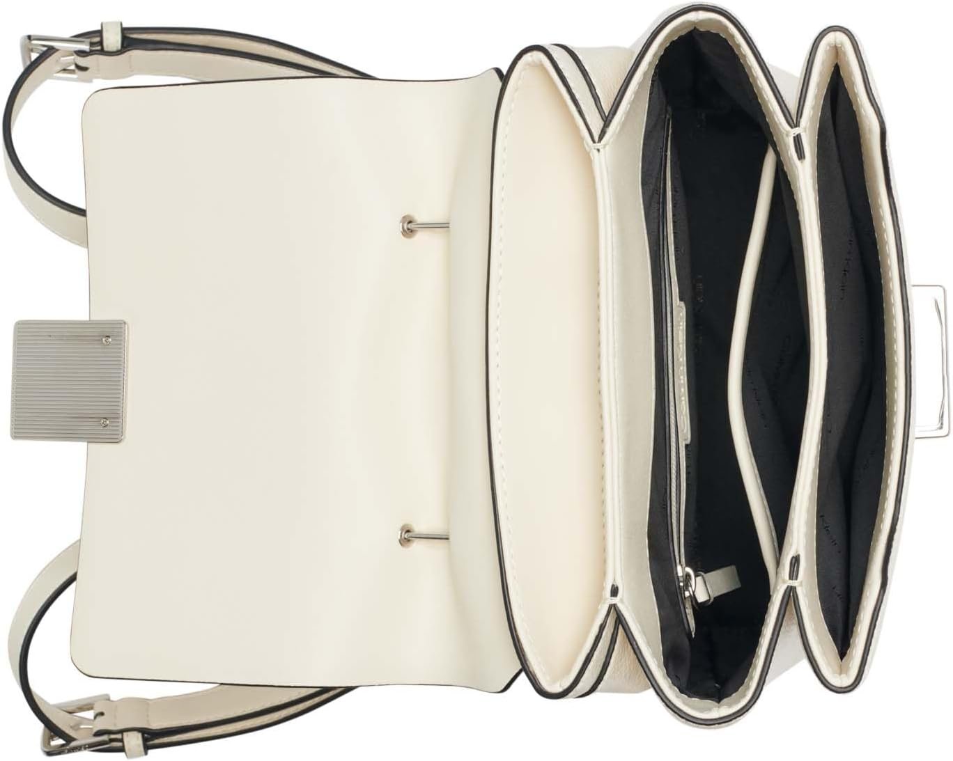 Calvin Klein Clove Triple Compartment Flap Backpack, Cherub White, One Size - Image 5