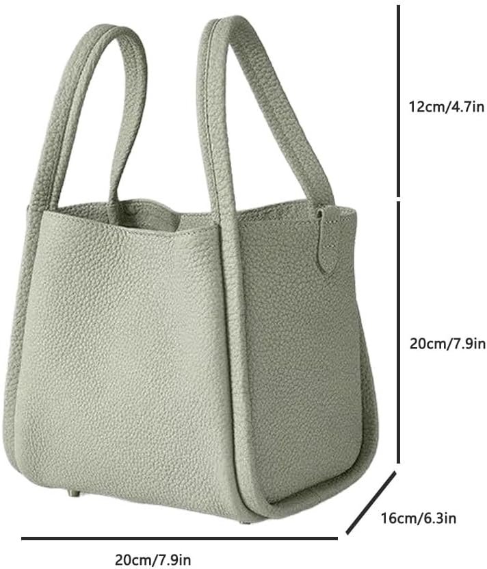 Women's Classic Design Luxury Leather Bag Soft Handbag Fashion Multi functional Bucket Bag Elegant Handbag - Image 6