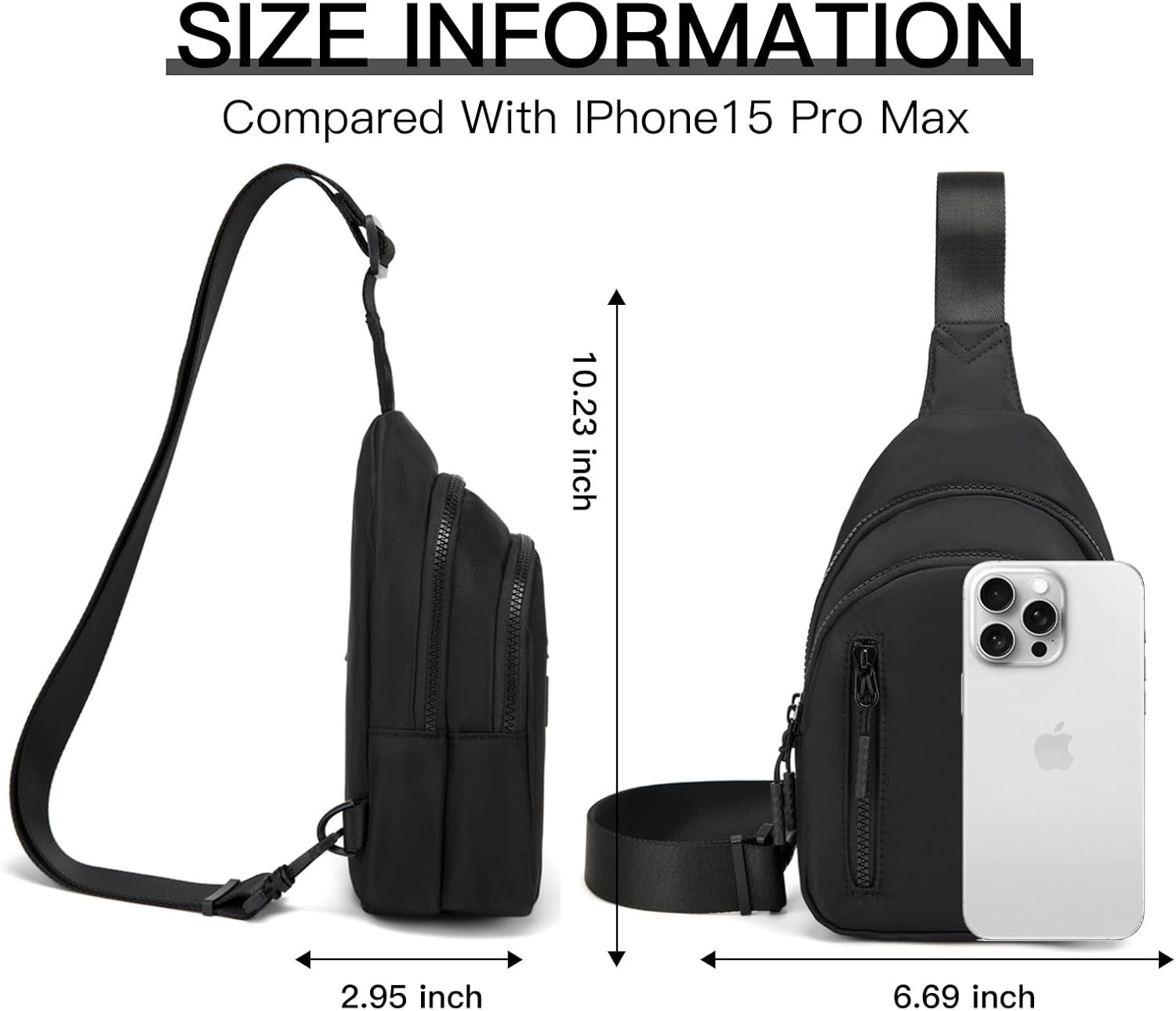 Small Sling Bag Crossbody Bag for Women with 4 Pockets Cross Body Fanny Pack Womens Chest Bag for Outdoors Traveling - Image 4