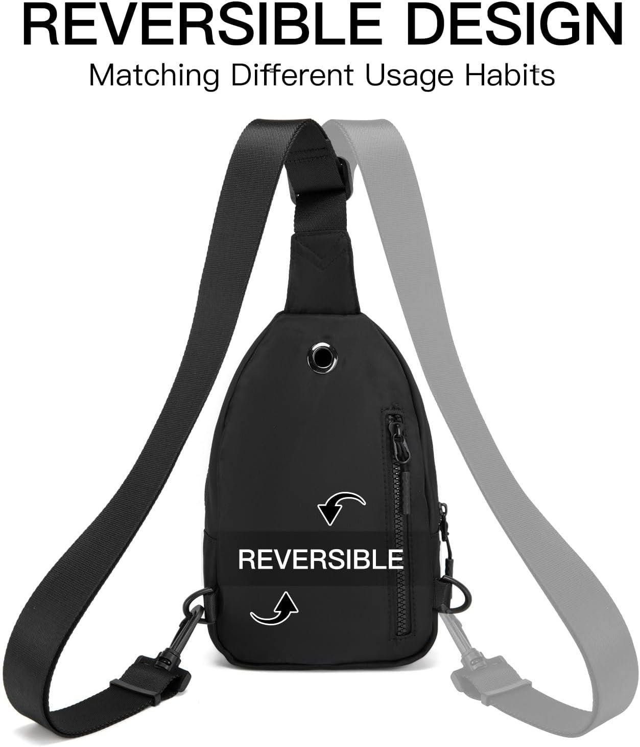 Small Sling Bag Crossbody Bag for Women with 4 Pockets Cross Body Fanny Pack Womens Chest Bag for Outdoors Traveling - Image 5