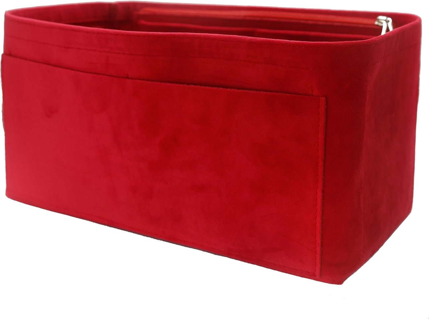 Purse Organizer Insert, Suede Bag Organizer Handbag Tote Shaper, Suede Material, Soft and Non Damaging Bag (X-Large,Red) - Image 7