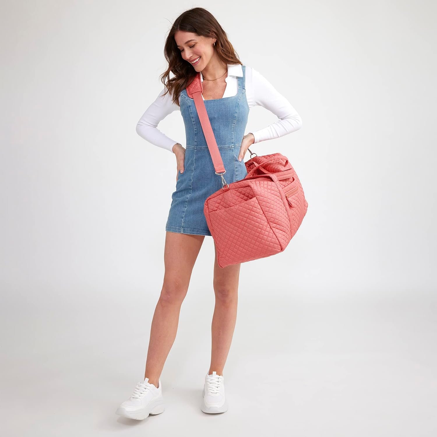 Vera Bradley Women's Cotton Large Travel Duffel Bag, Forever Green - Recycled Cotton, One Size - Image 6