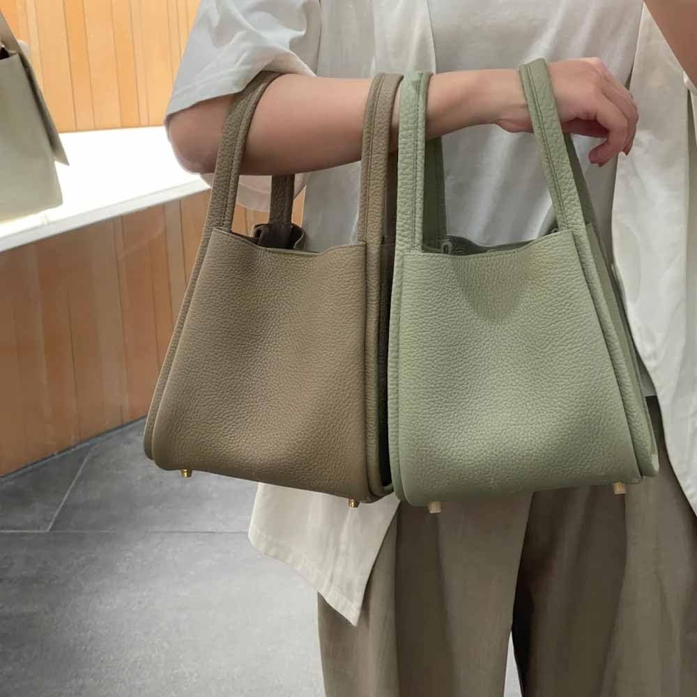 Women's Classic Design Luxury Leather Bag Soft Handbag Fashion Multi functional Bucket Bag Elegant Handbag - Image 4