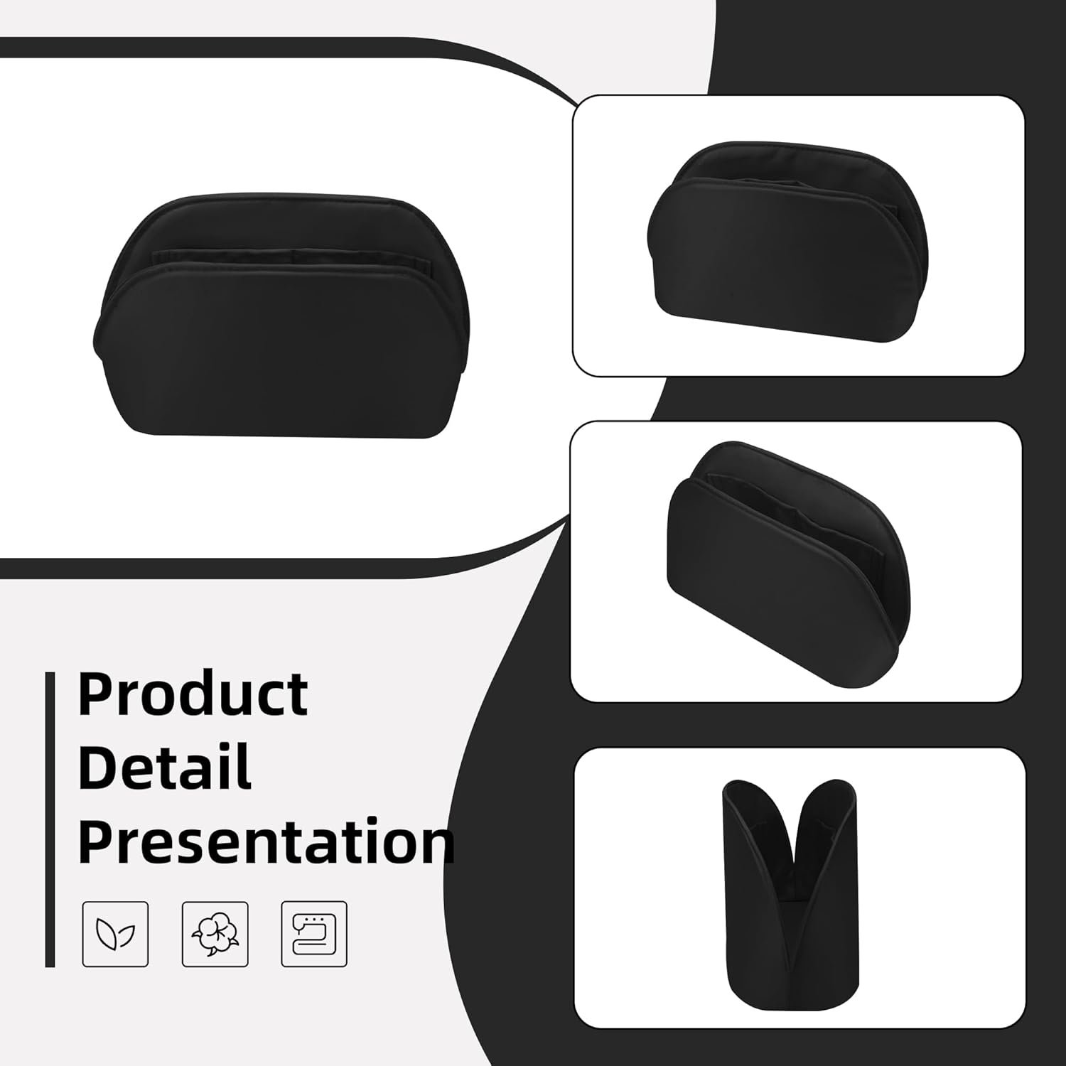 DGAZ Silk Purse Organizer Insert Fits Bolide 1923mini/25/27/31/35,Silky Smooth Bag Organizer,Luxury Handbag & Tote Shaper(Black,Bolide25) - Image 7