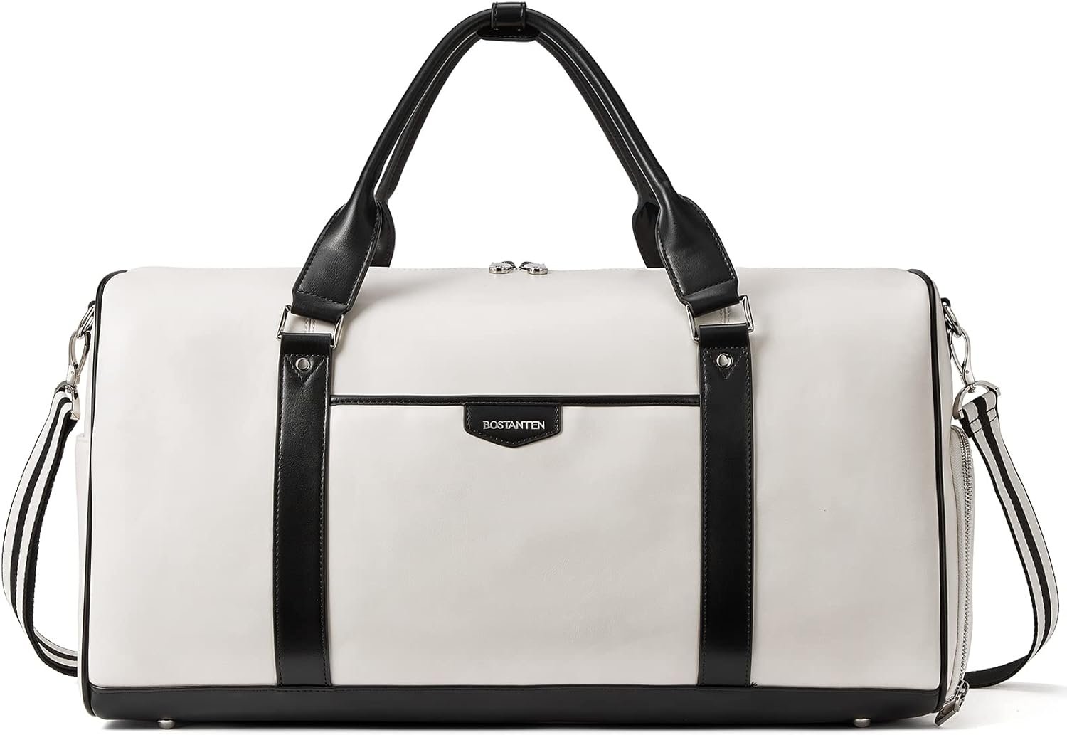 BOSTANTEN Weekender Bags for Women Leather Duffle Large Travel Bag Carry On Duffel with Shoe Compartment - Image 7