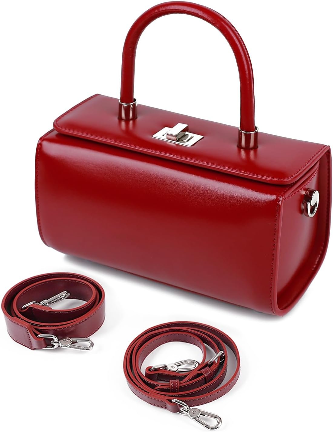 Leather Shoulder Bag for Women, Genuine Leather Crossbody Purses,Evening Bag with Adjustable Straps