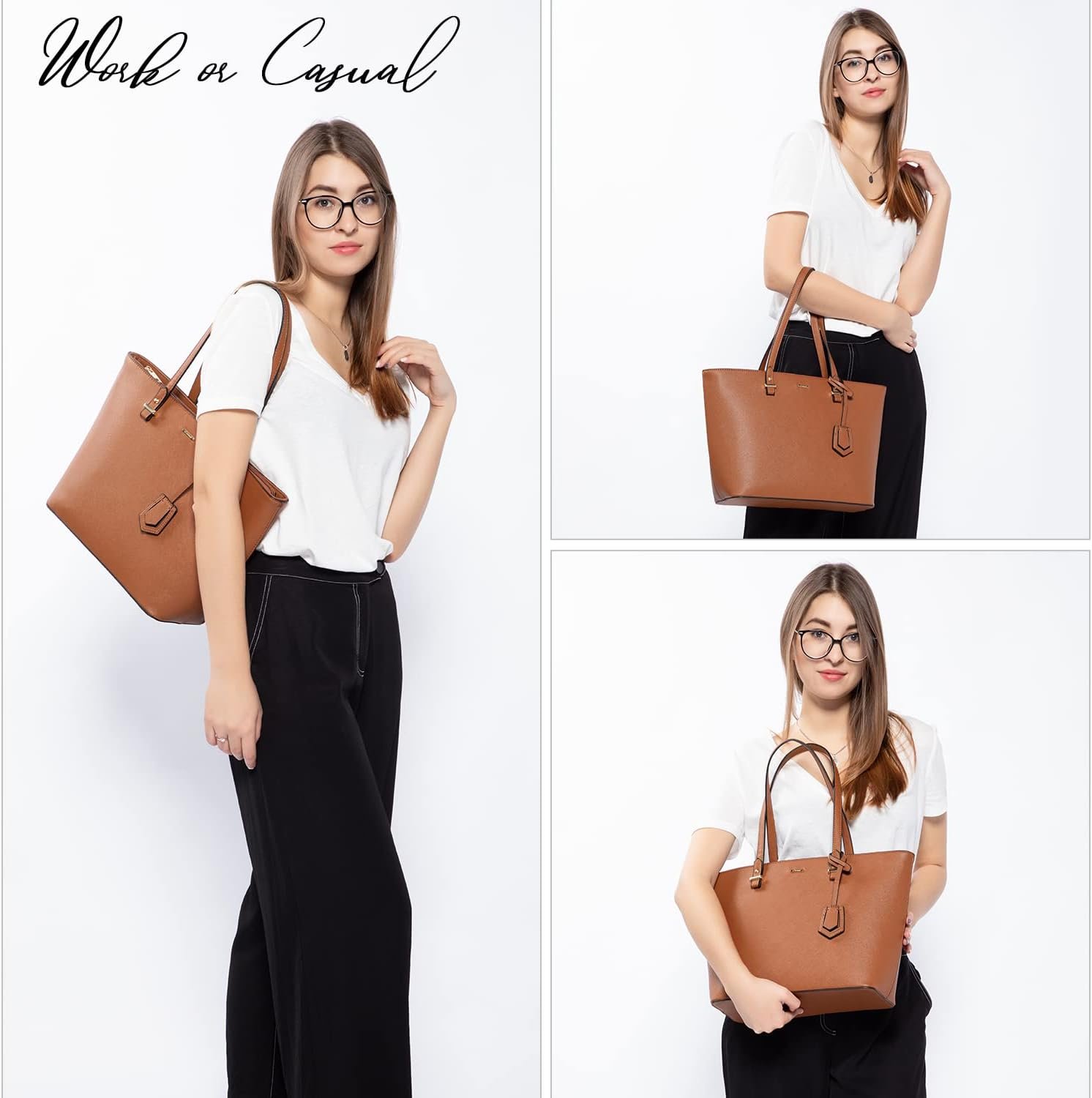 LOVEVOOK Purse for Women Fashion Tote Bag Shoulder Handbags Top Handle Satchel Bags with External Pocket - Image 2