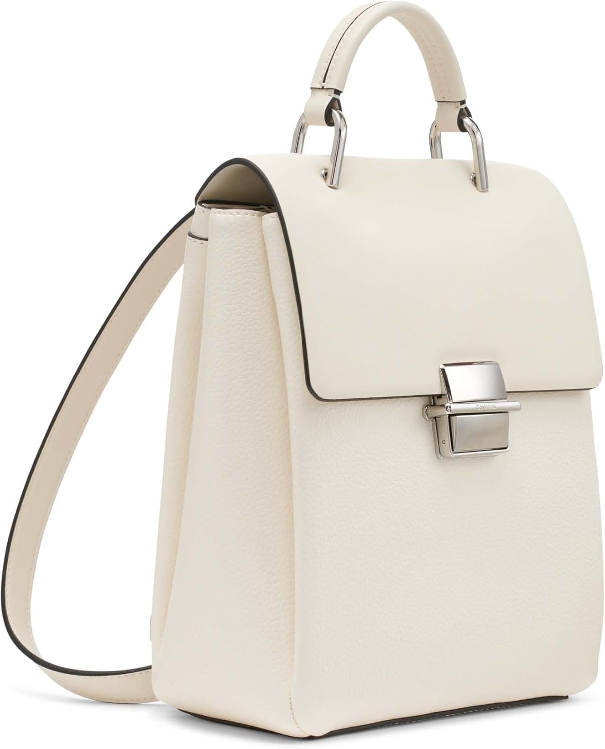 Calvin Klein Clove Triple Compartment Flap Backpack, Cherub White, One Size - Image 4