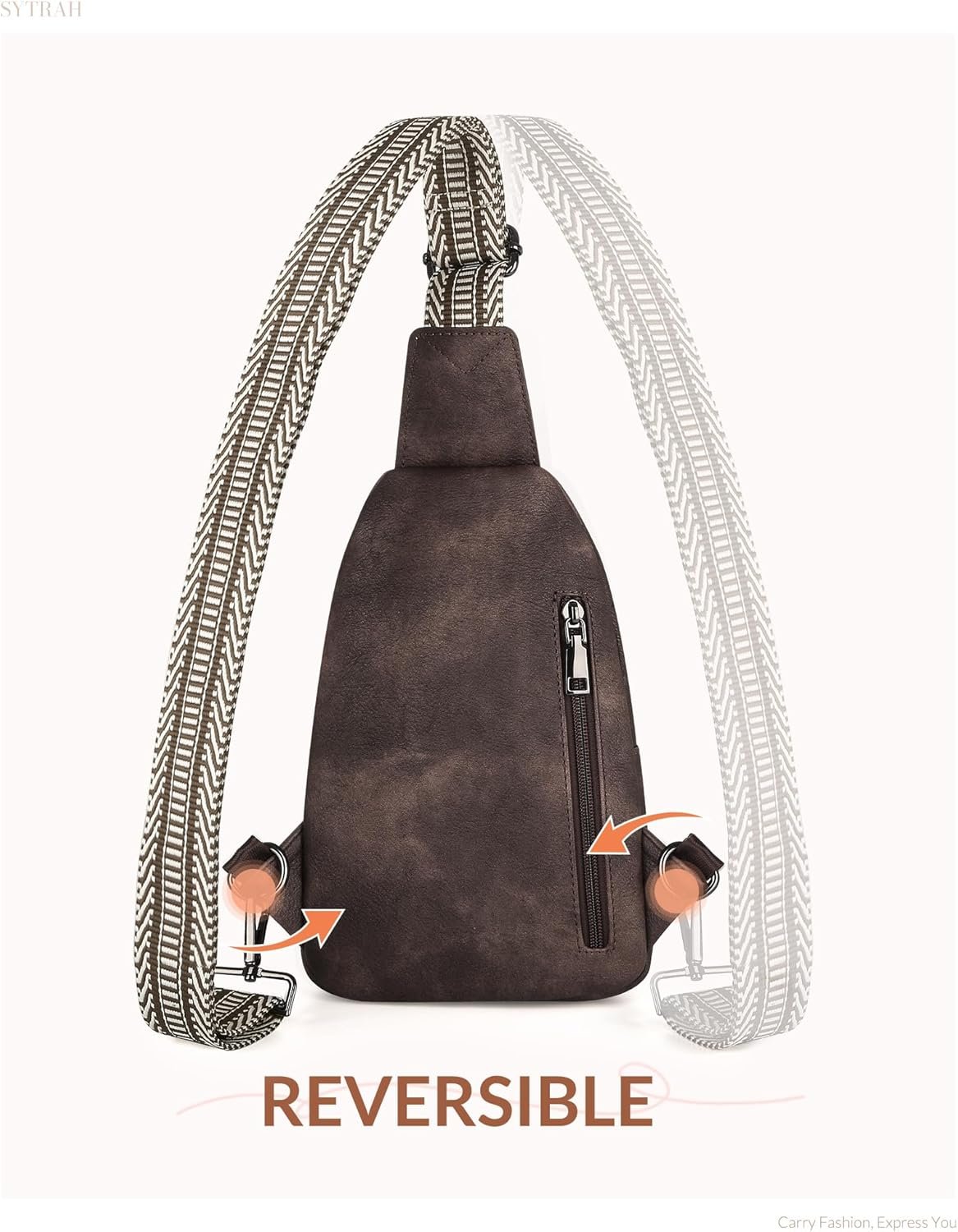 Sling Bag for Women, Crossbody Bags Purse for Women Trendy Vegan Leather Fanny Pack with Adjustable Strap - Image 7