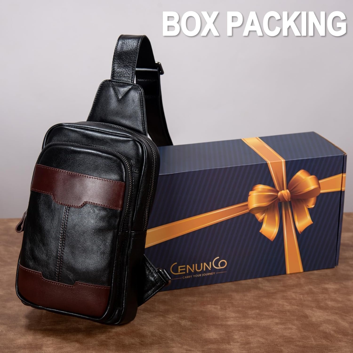 Genuine Leather Sling Bag for Men and Women Crossbody Shoulder Bag Side Sling Backpack Chest Purse Cross Body Casual Daypack - Image 6