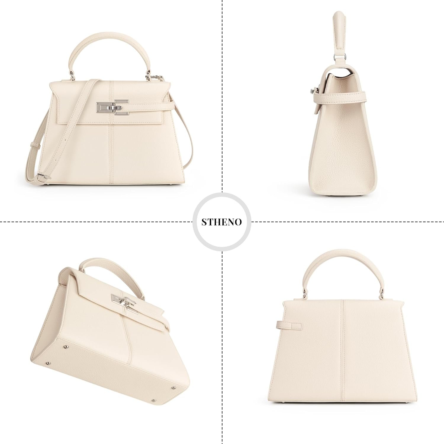 Women's Top-handle Handbags– Vegan Leather Vintage Top Handle Design with Adjustable Strap, Fashion Commuter Crossbody Bag - Image 6