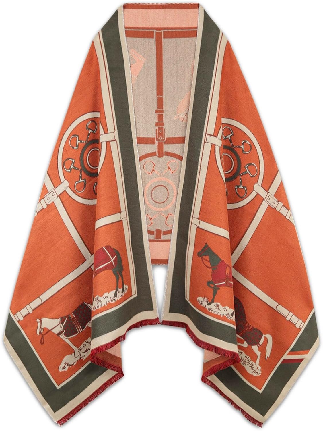 EXTREE Scarfs for Women Pashmina Silky Shawl Wrap for Evening Dressing Blanket Open Front Poncho Cape