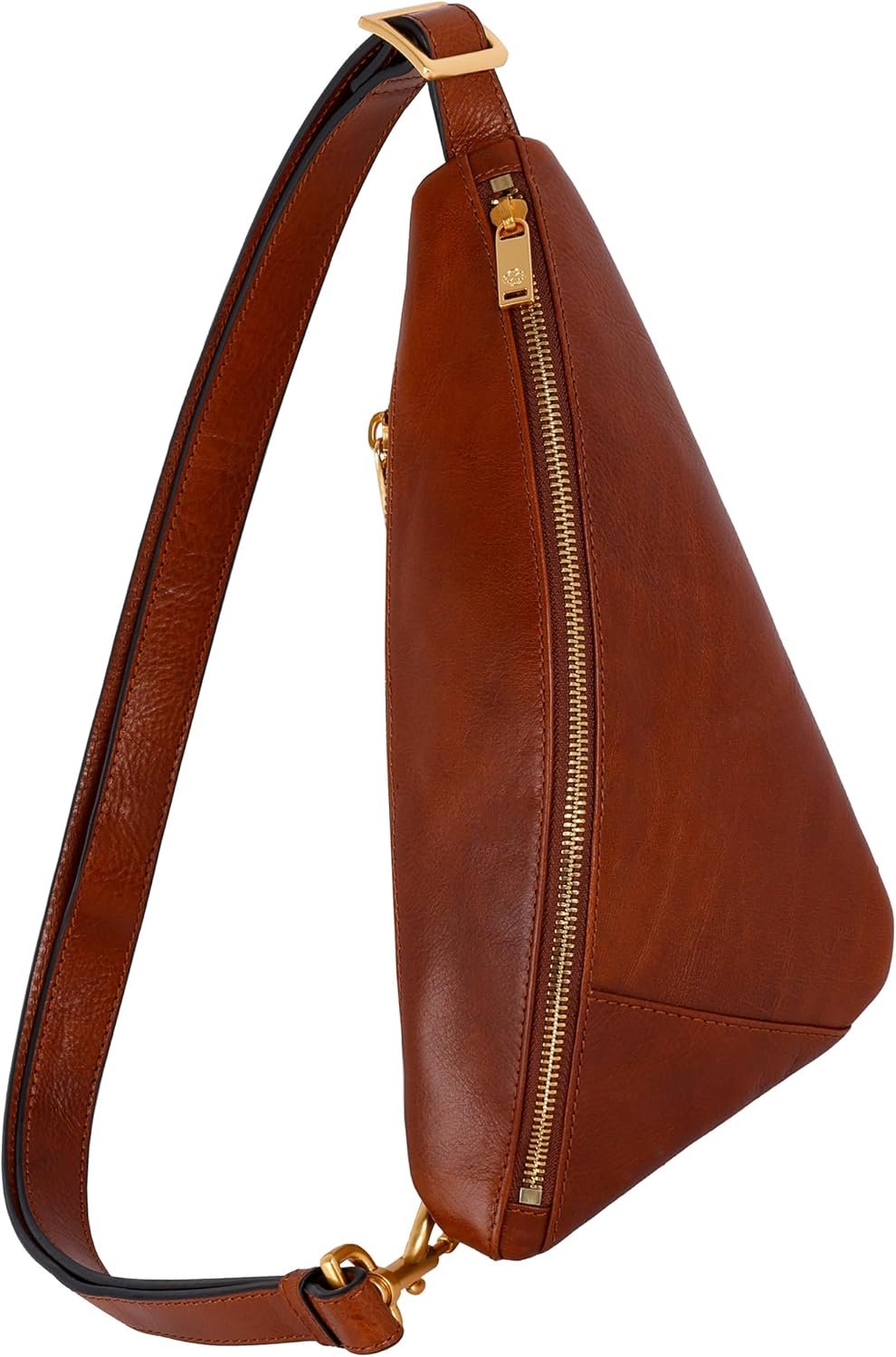 Time Resistance Leather Sling Bag - Full-Grain Leather Bag - Chest Bag for Men and Women