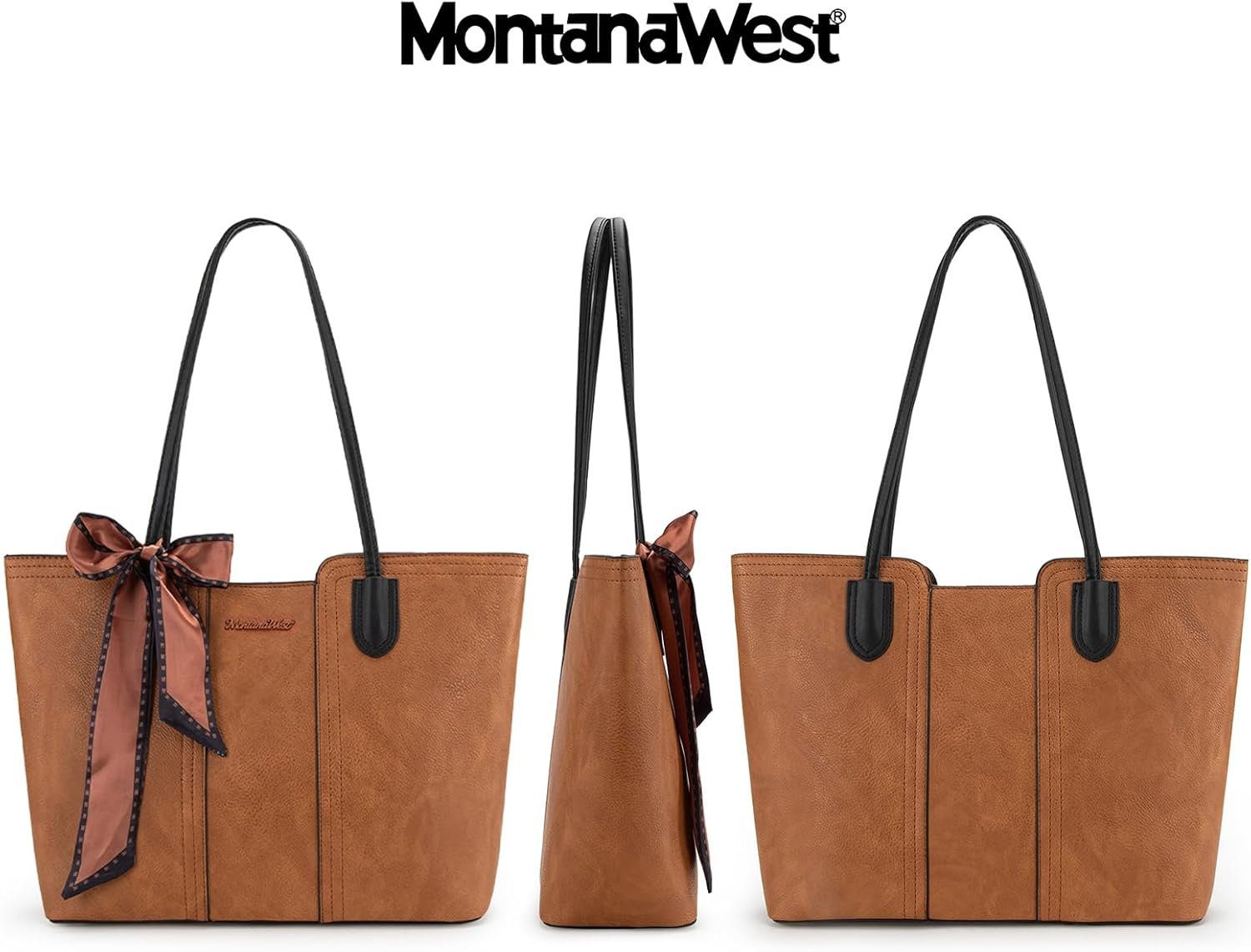 Montana West Tote Bags for Women Medium Top Handle Satchel Purses - Image 4