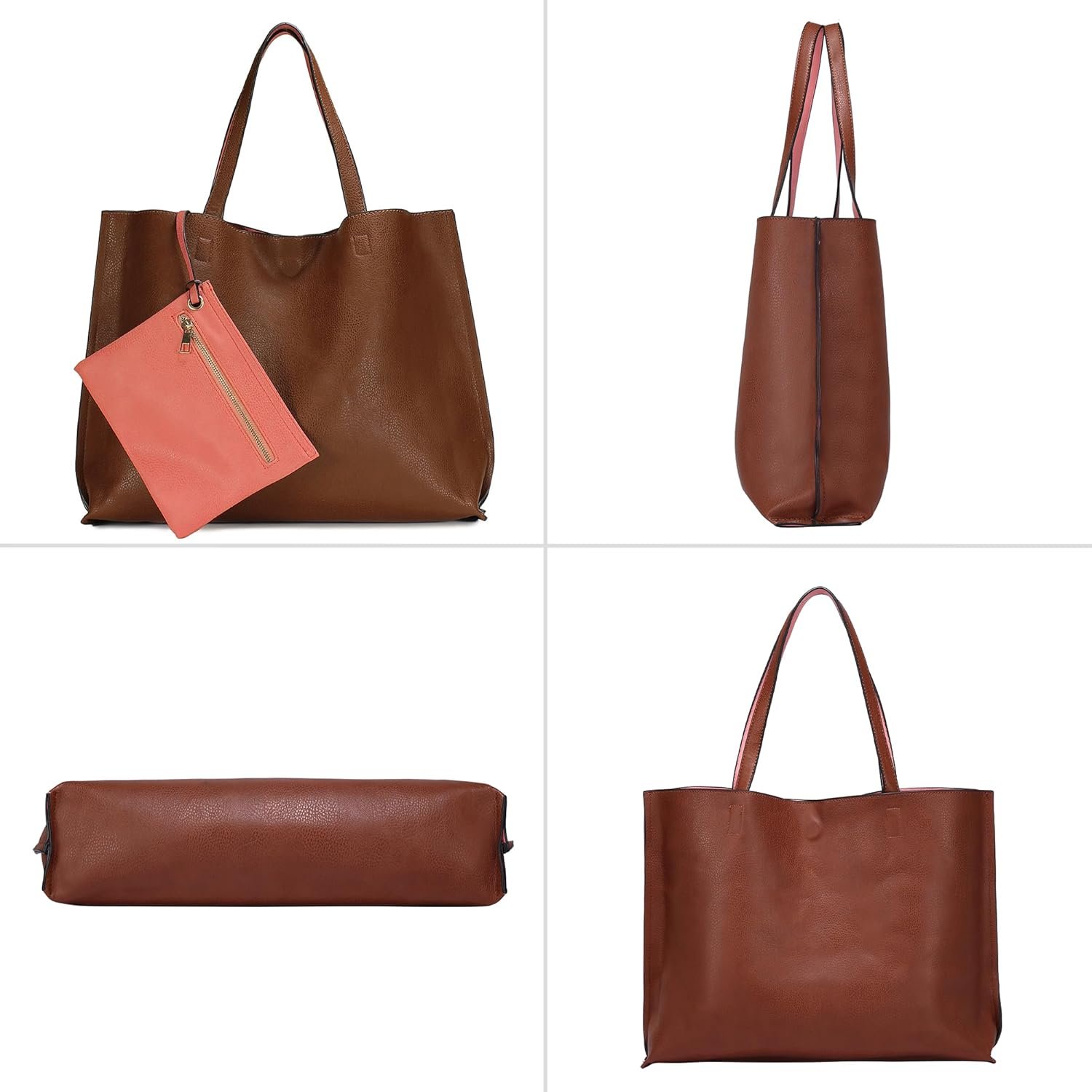 Stylish Reversible Tote Handbag H1842 - Image 7