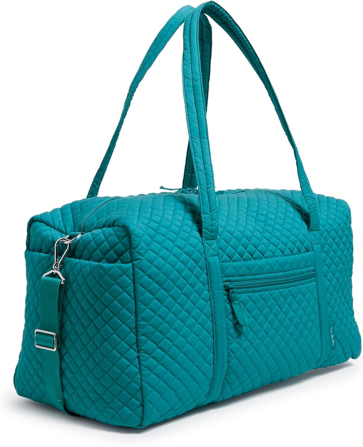 Vera Bradley Women's Cotton Large Travel Duffel Bag, Forever Green - Recycled Cotton, One Size - Image 2