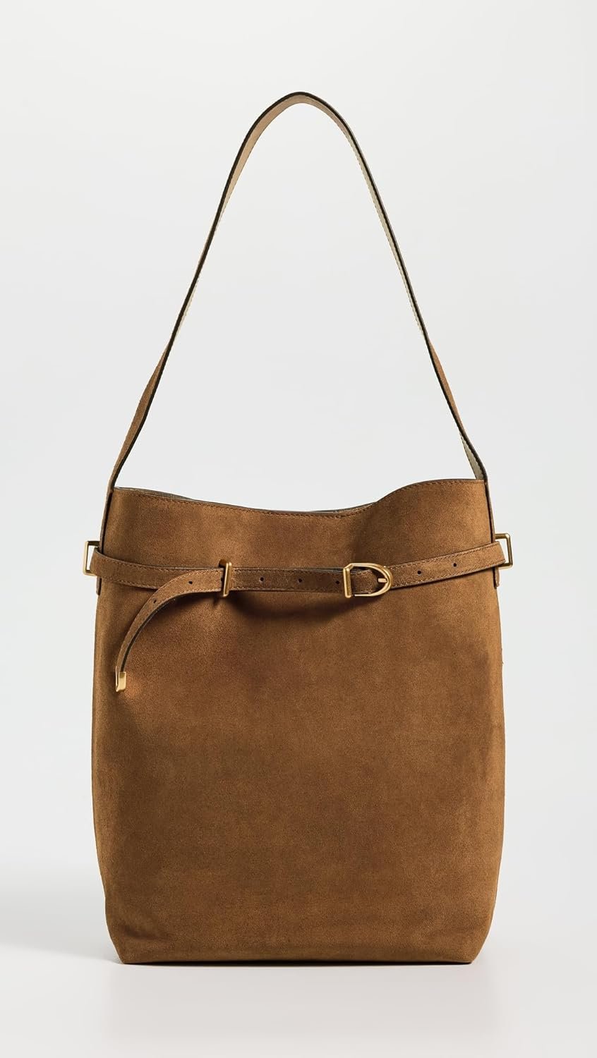 Madewell Women's The Essential Belted Bucket Tote In Suede - Image 2