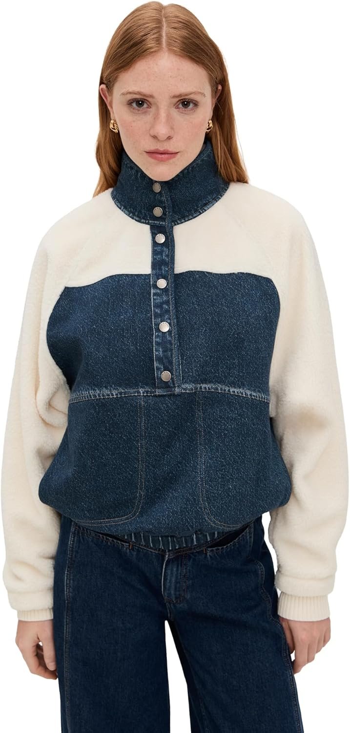 rag & bone Women's Miramar Fleece Sherpa Popover