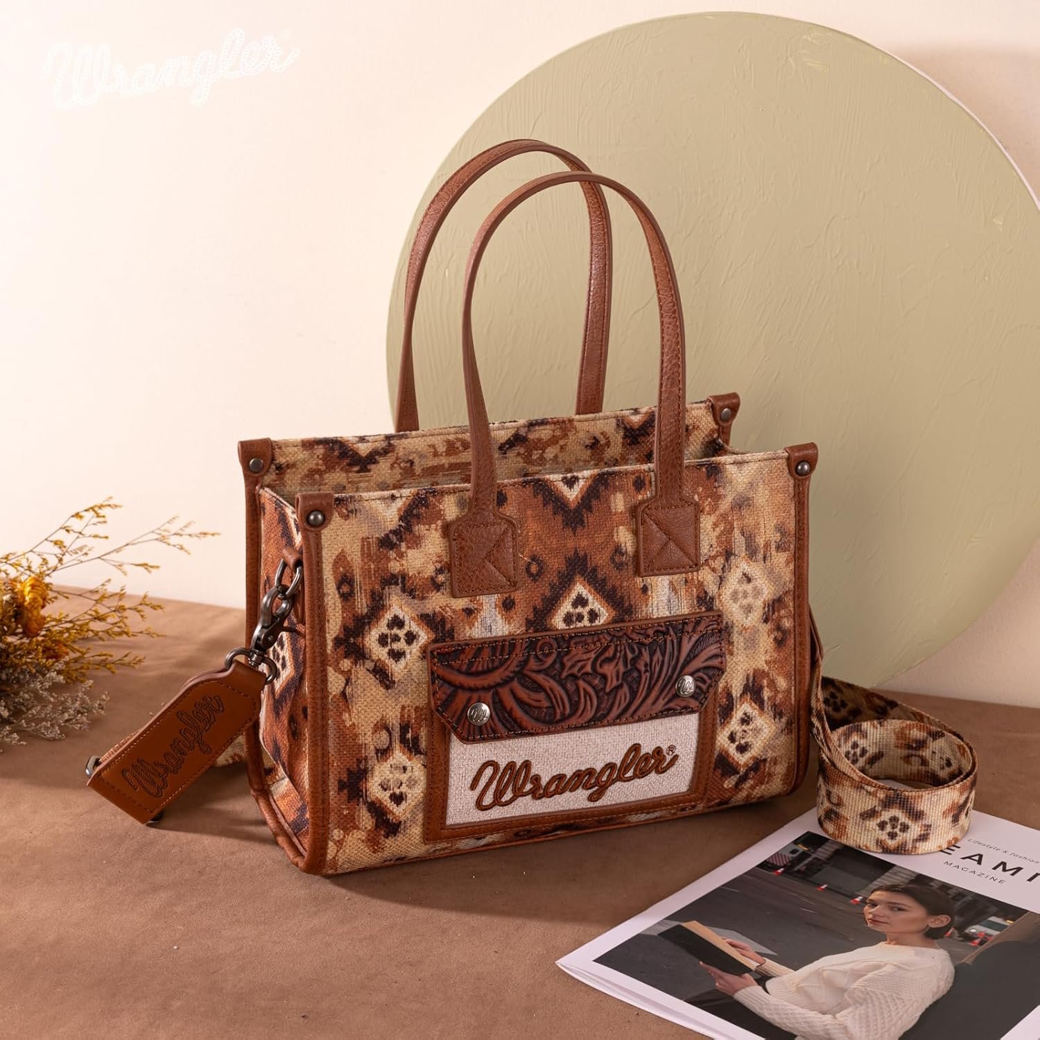 Montana West Wrangler Aztec Tote Bag for Women Western Purses and Handbags - Image 3