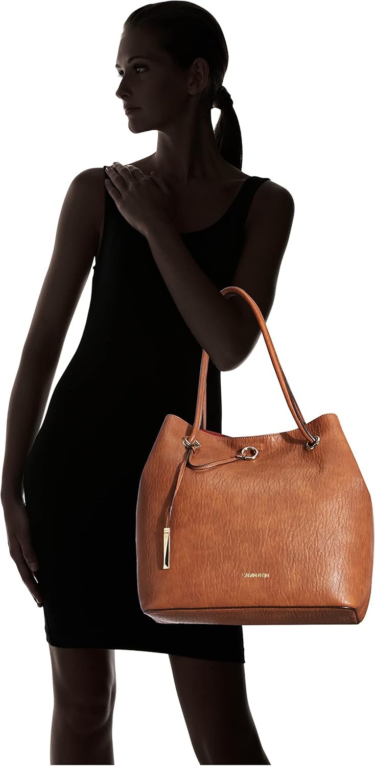 Calvin Klein Gabrianna Bubble Lamb North/South Key Item Tote - Image 3