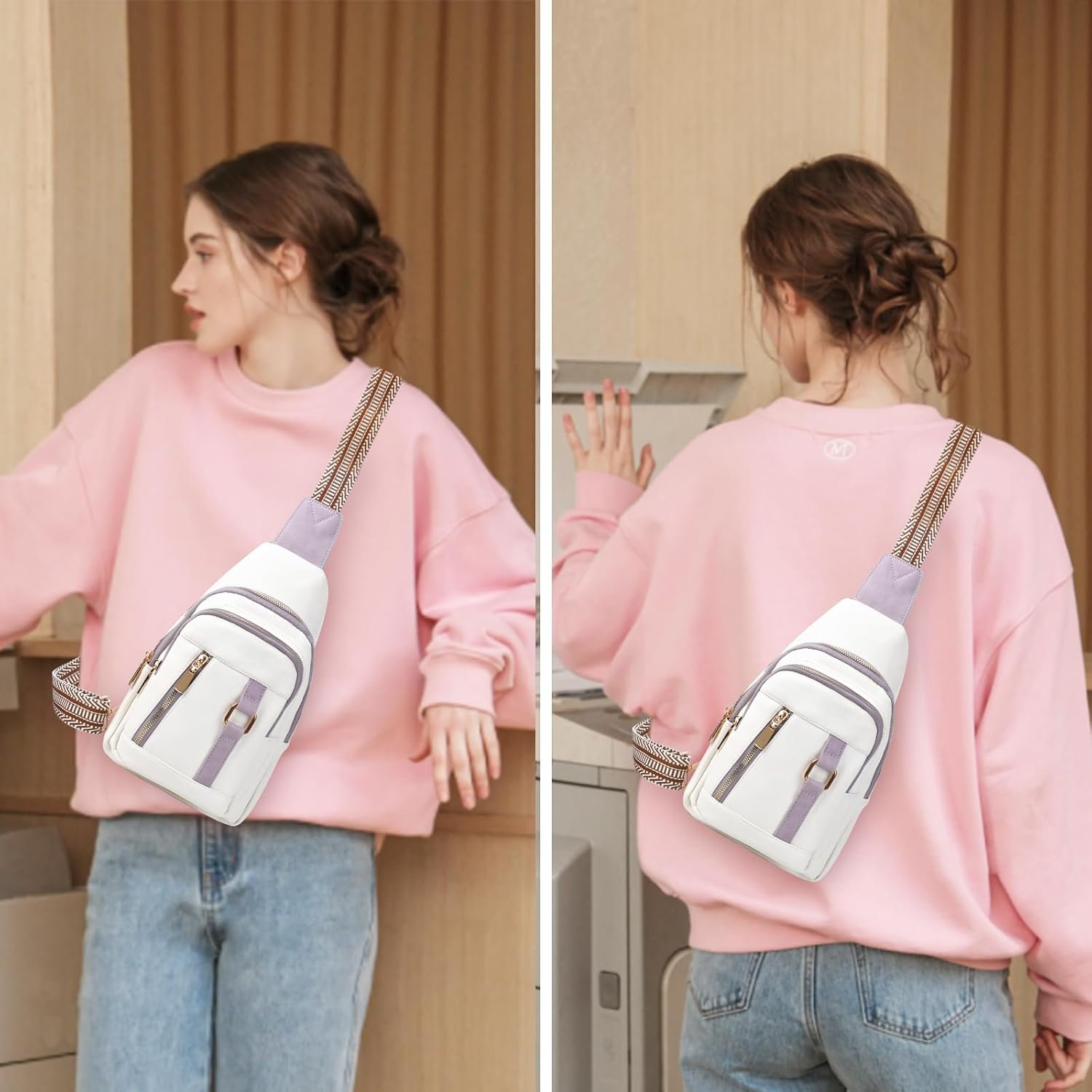 Crossbody Bags for Women Mothers Day Gifts for Mom Her Wife Birthday Gifts Small Sling Bag Leather Fanny Packs for Travel - Image 2