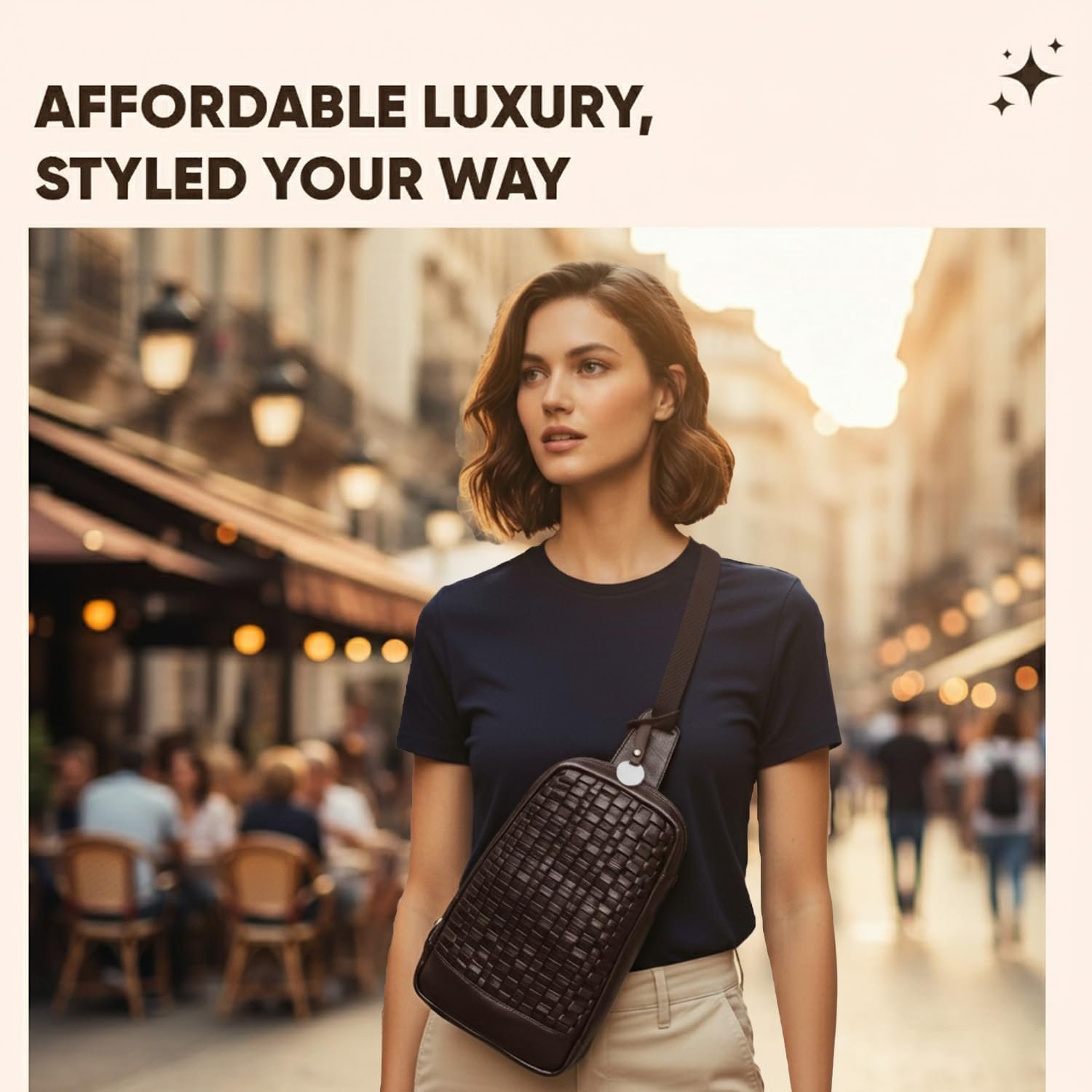 Genuine Leather Crossbody Shoulder Bag – Premium Unisex Everyday Bag with Adjustable Strap, Compact Yet Spacious for Travel, Work & Daily Use – Brown - Image 3