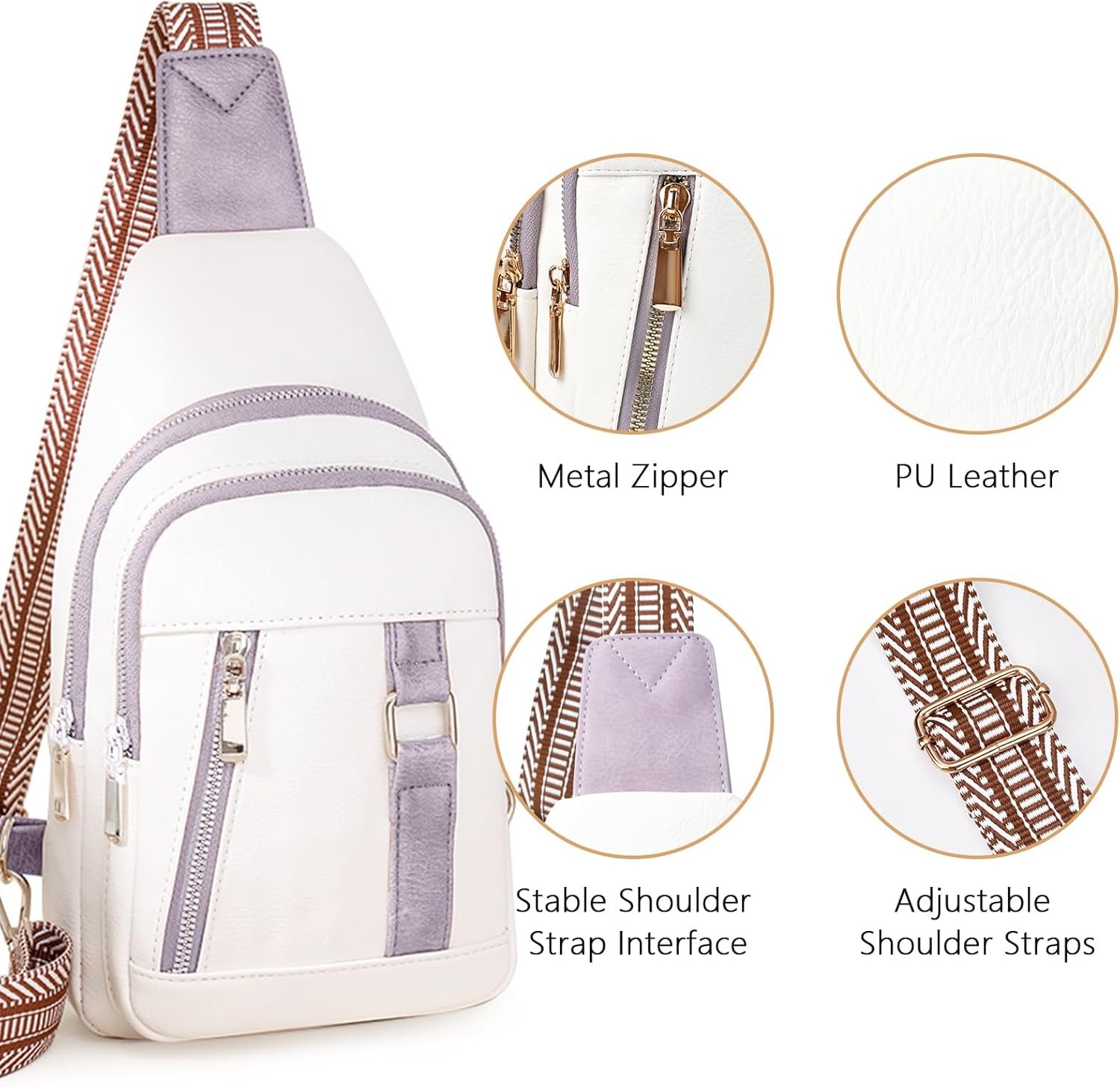 Crossbody Bags for Women Mothers Day Gifts for Mom Her Wife Birthday Gifts Small Sling Bag Leather Fanny Packs for Travel - Image 5