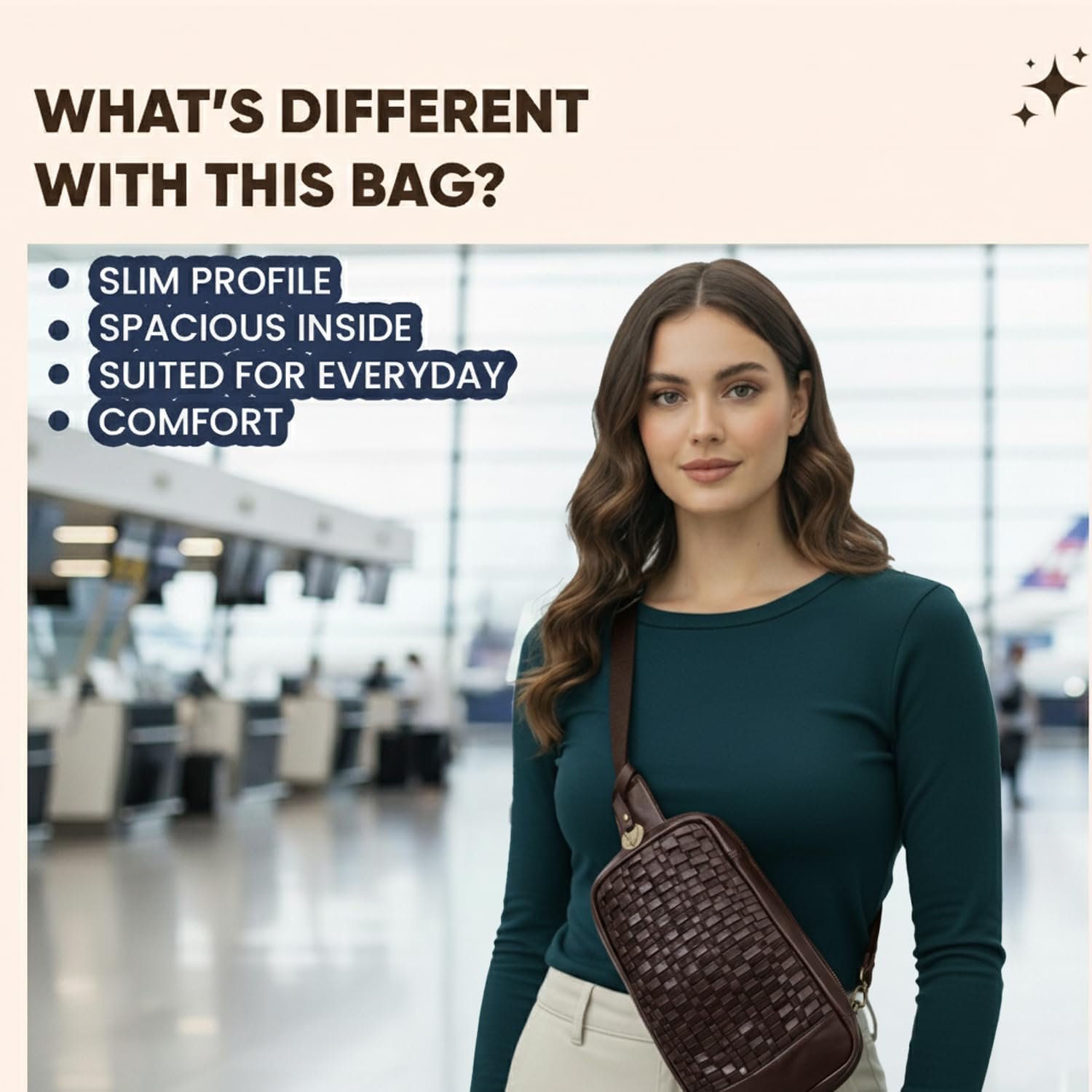 Genuine Leather Crossbody Shoulder Bag – Premium Unisex Everyday Bag with Adjustable Strap, Compact Yet Spacious for Travel, Work & Daily Use – Brown - Image 8