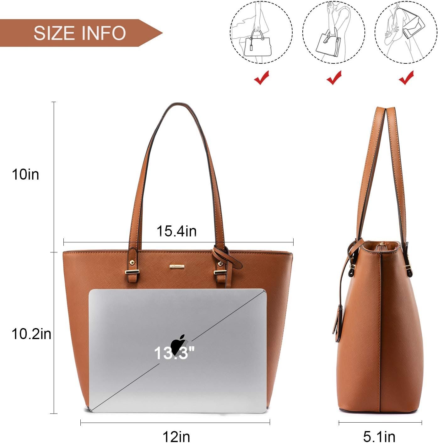 LOVEVOOK Purse for Women Fashion Tote Bag Shoulder Handbags Top Handle Satchel Bags with External Pocket - Image 3