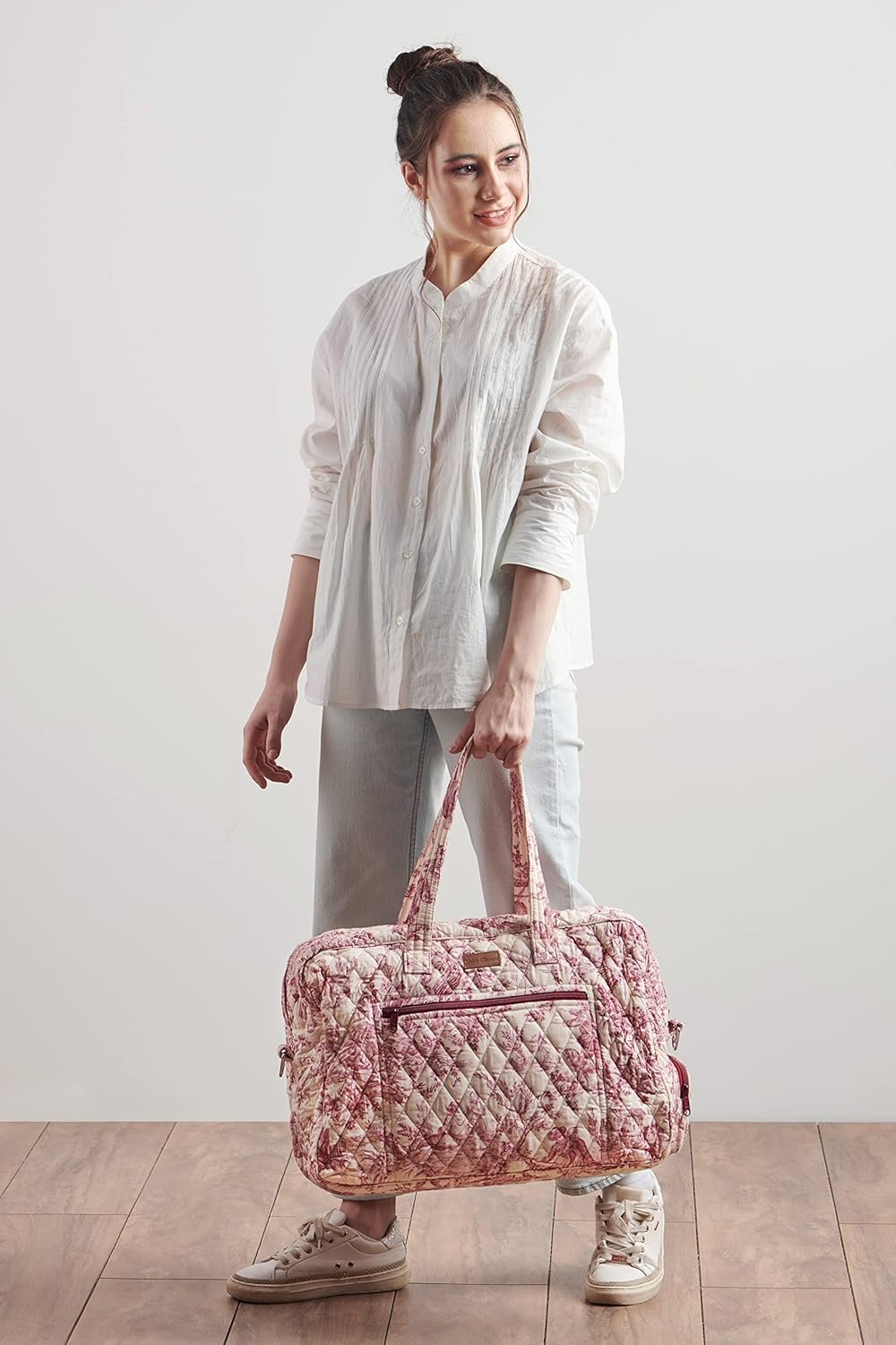 Maison d' Hermine Weekender Bags for Women Cotton Quilted Duffel Overnight Luggage Weekend Bag for Men Gym Gifts Travel - Image 7