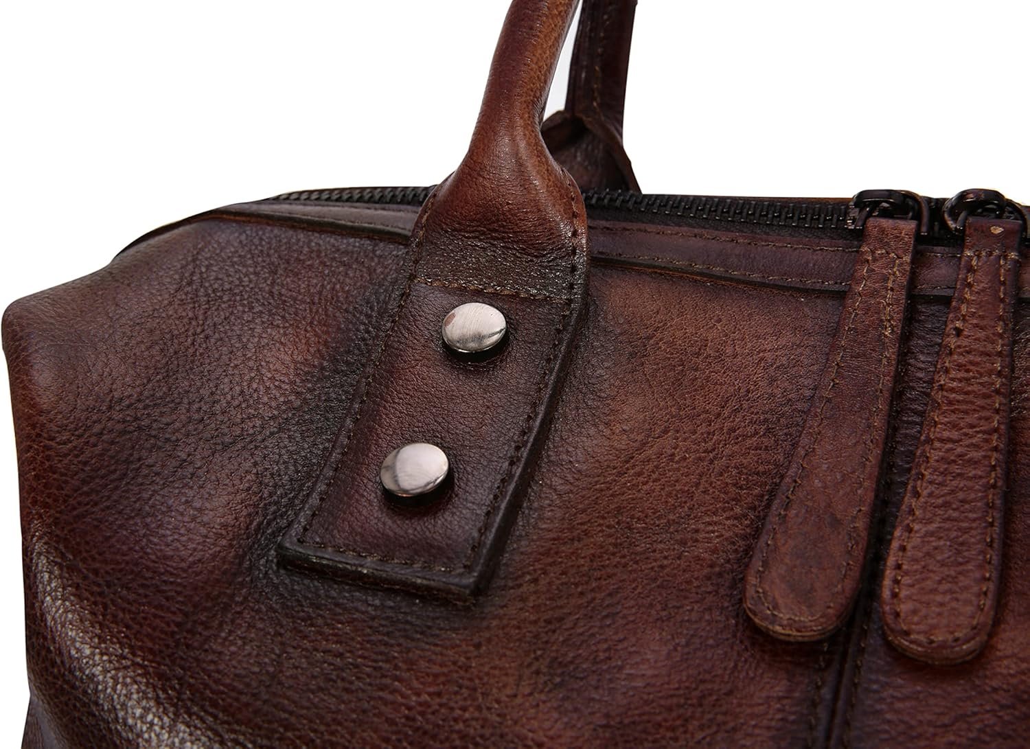 Iswee Genuine Leather Satchel Tote Bag Top Handle Handbag Designer Shoulder Bag Large Capacity Cross Body Bag - Image 8