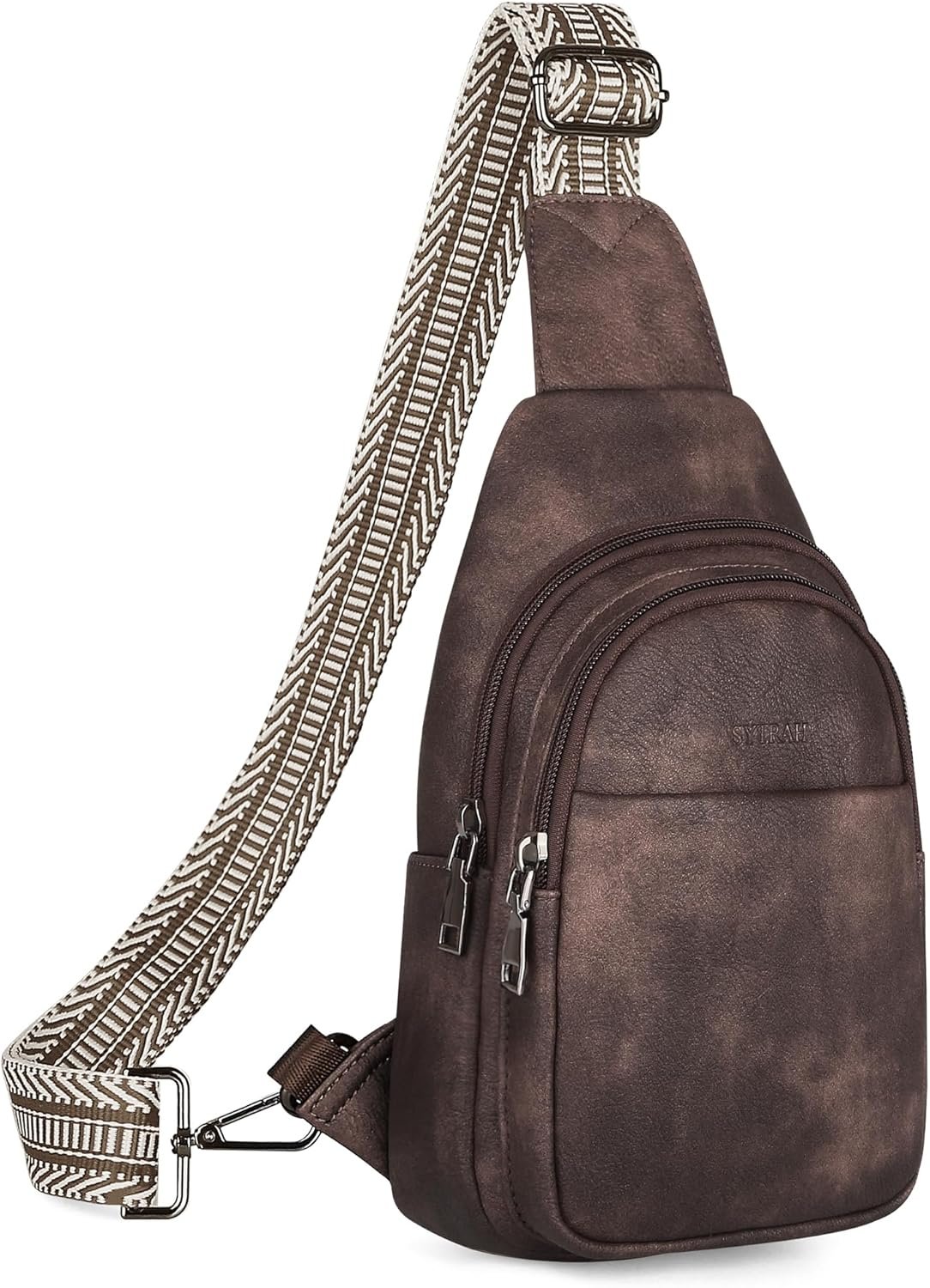 Sling Bag for Women, Crossbody Bags Purse for Women Trendy Vegan Leather Fanny Pack with Adjustable Strap