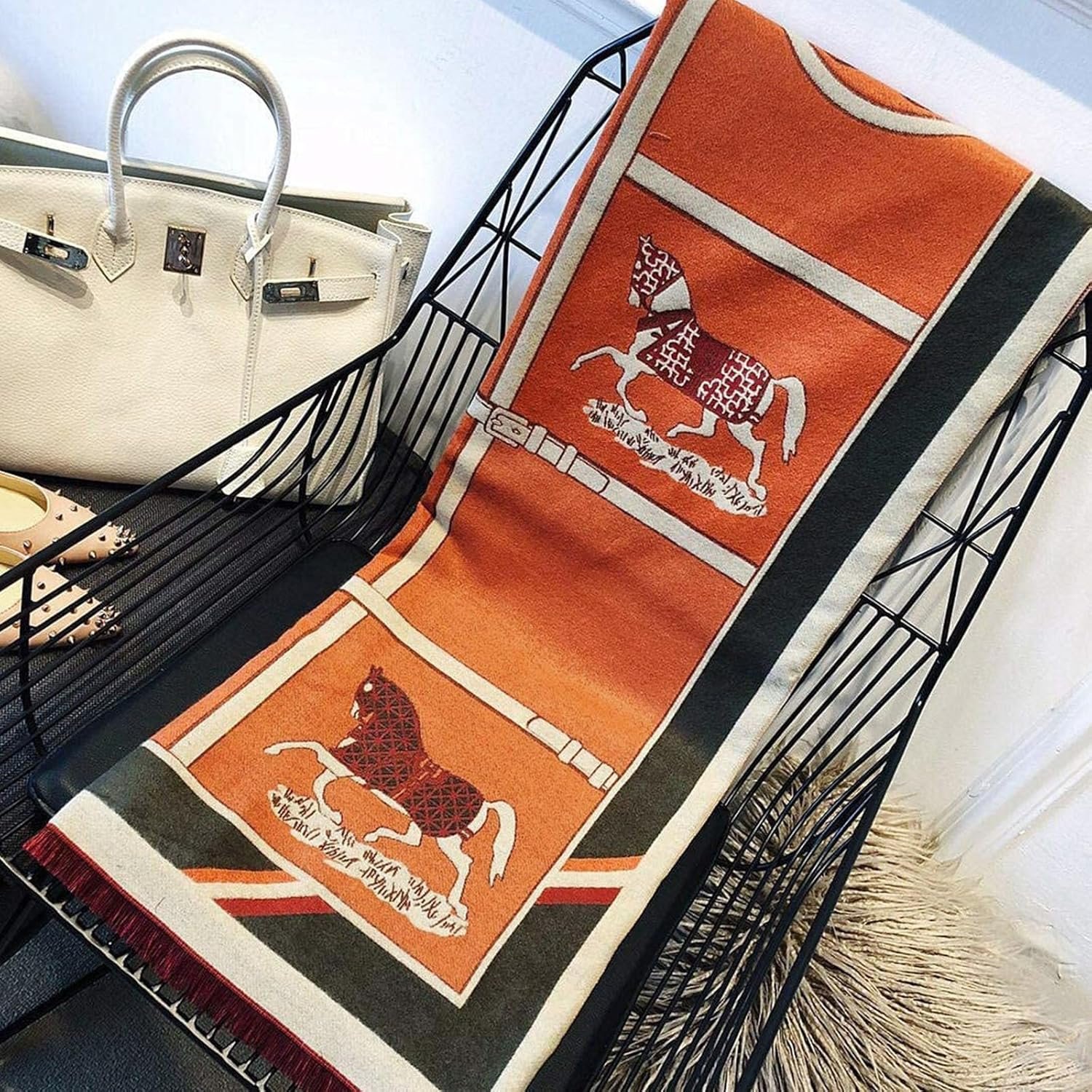 EXTREE Scarfs for Women Pashmina Silky Shawl Wrap for Evening Dressing Blanket Open Front Poncho Cape - Image 7