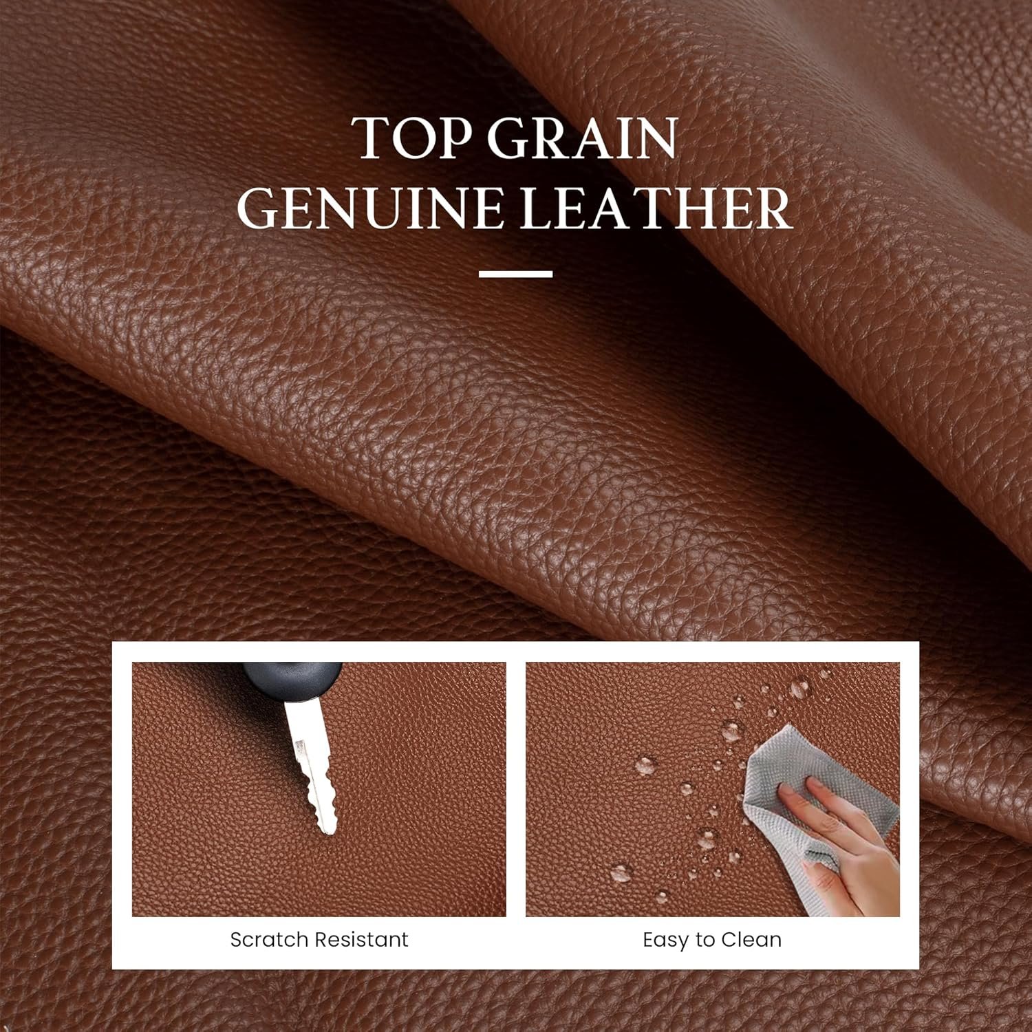 befen Genuine Leather Tote Bag for Women Work, Women's Tote Handbags Shoulder Satchel Purse with Compartments and Tassel - Image 4